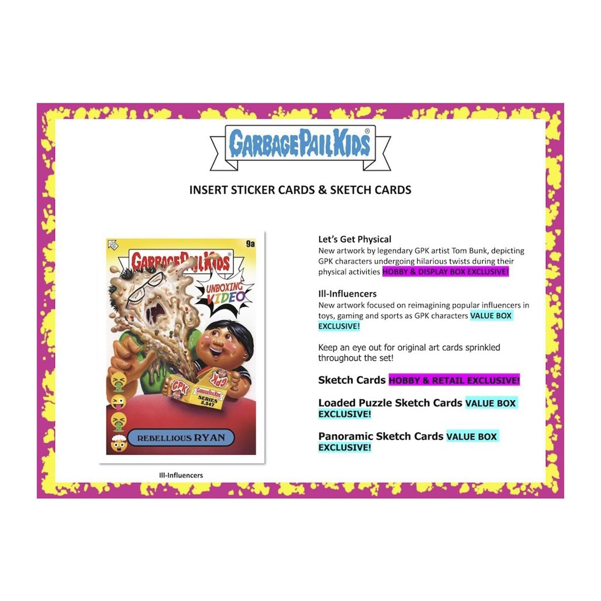 Topps 2024 Garbage Pail Kids Series 1 Trading Cards Value Box - 100+ Collectible Cards for Kids & Adults - Perfect for Birthday Gifts, Collecting, and Trading with Friends