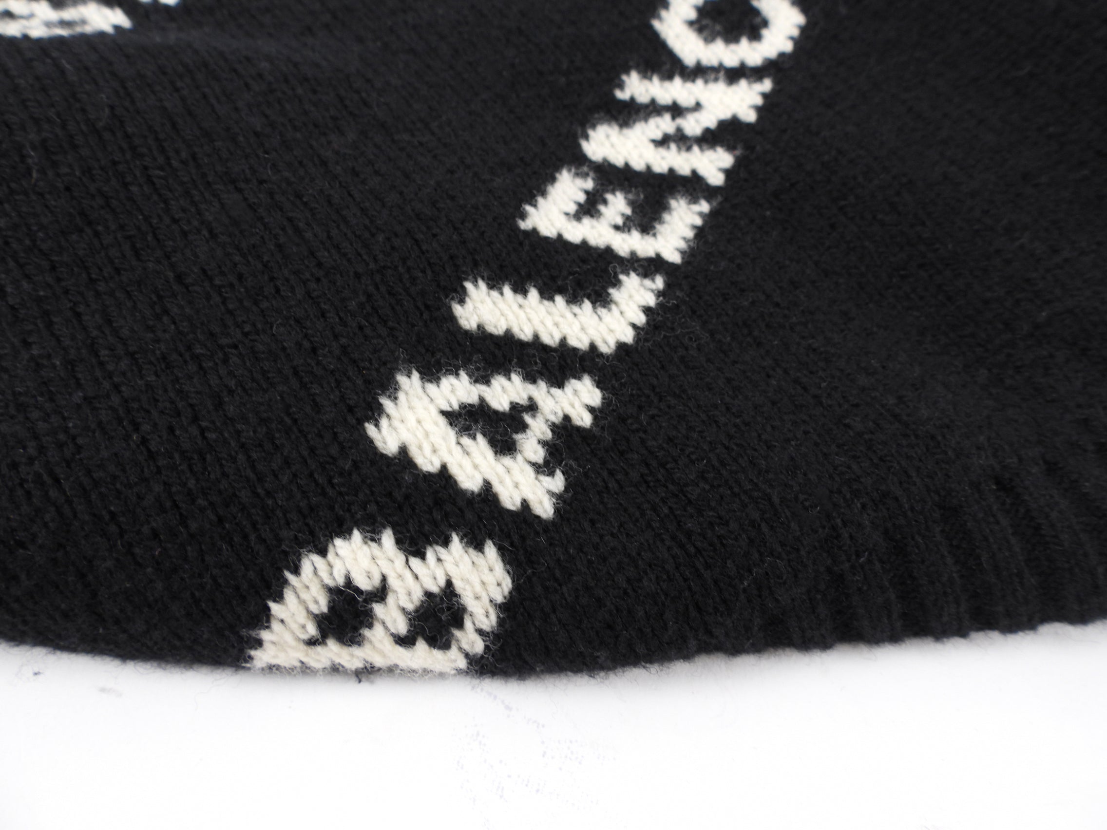 Balenciaga Black & White Knit Logo Crop Sweater for Women - Trendy Streetwear Fashion Top for Casual Outings & Night Out