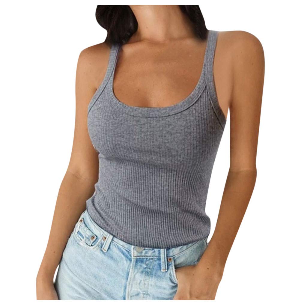 Plus Size Women's Sleeveless Slim Fit Tank Top - Summer Casual Vest for Running & Workout | Breathable Comfort for Gym, Yoga & Outdoor Activities