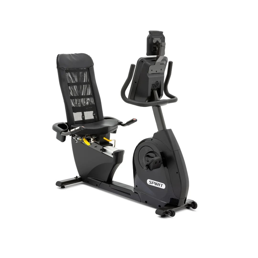 Spirit XBR95V2 Recumbent Exercise Bike for Home Gym - Low Impact Cardio Workout Machine for Seniors & Physical Therapy - Compact Indoor Cycling Bike with Adjustable Seat & LCD Display