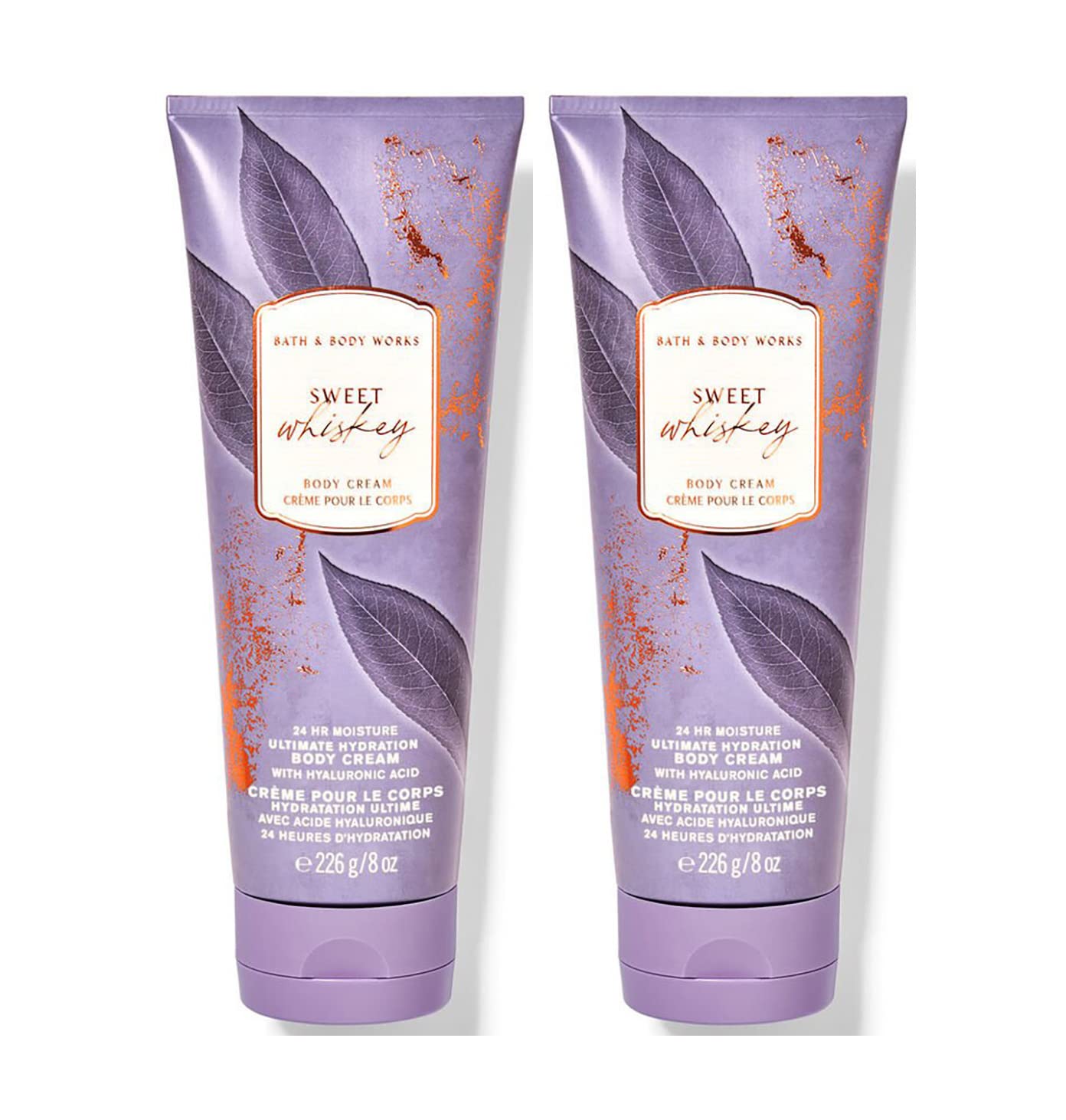Bath and Body Works Sweet Whiskey 2-Pack Ultra Shea Body Cream 8 Oz - Moisturizing Lotion for Dry Skin, Luxurious Scent - Perfect for Daily Hydration & Gift Giving
