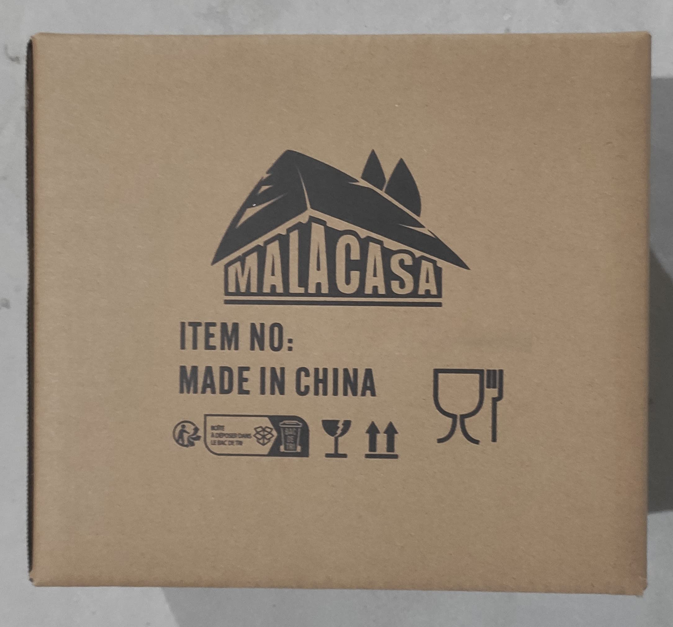 MALACASA 60 oz Large Serving Bowls Set of 2 - 8