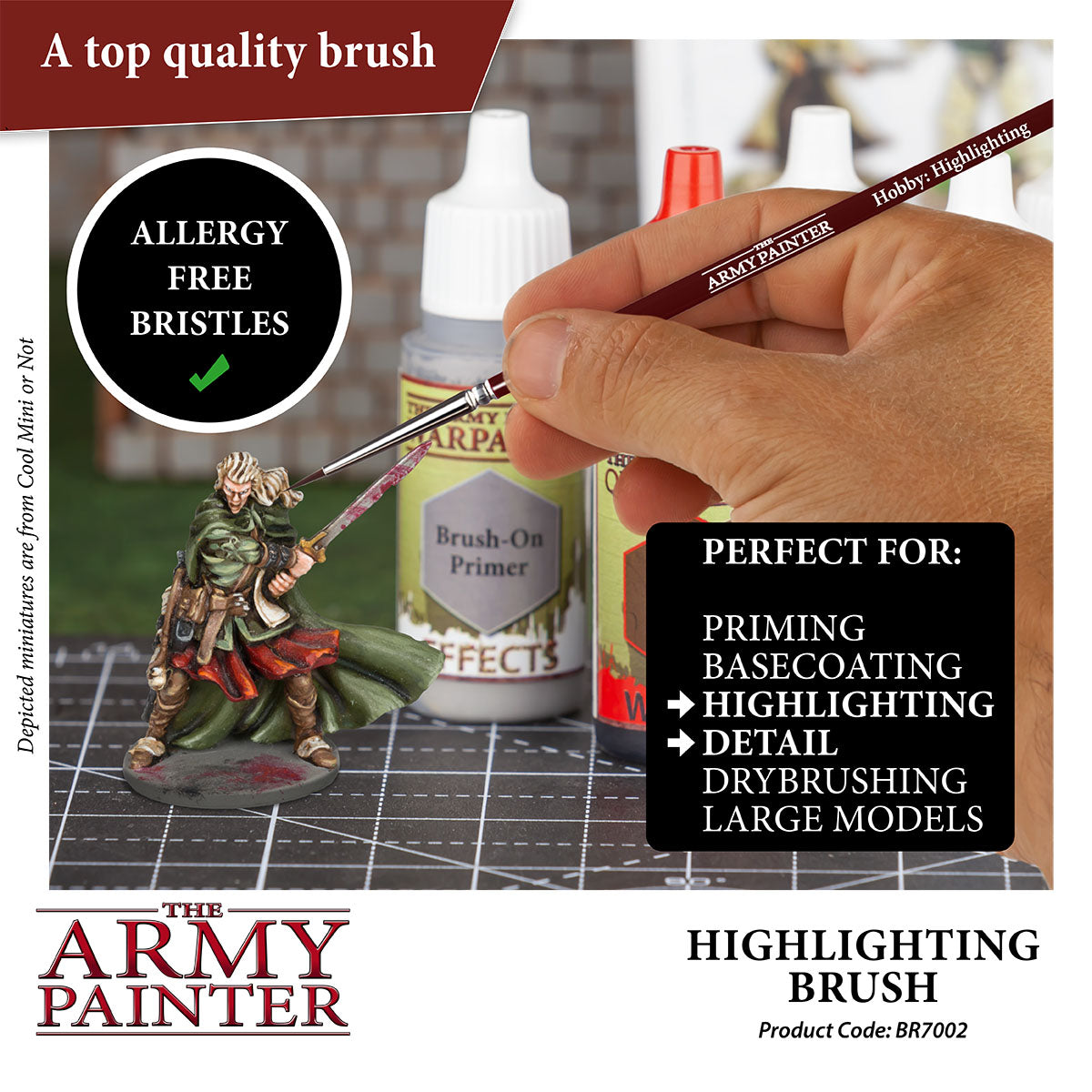 Professional Hobby Brush Set for Highlighting - Perfect for Miniature Painting, Model Building & DIY Crafts - 12-Piece Artist Brushes with Fine Tips for Detailed Work