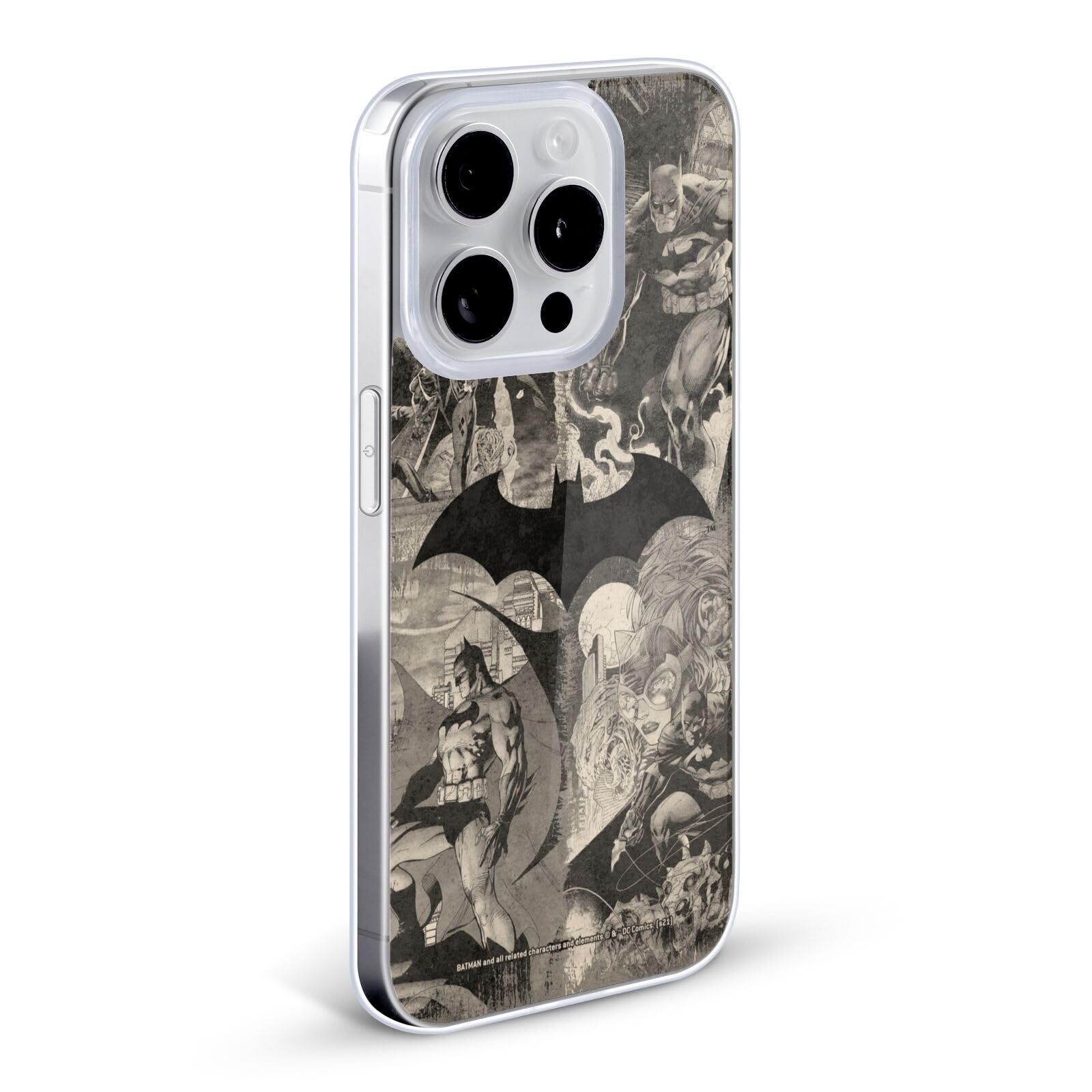 Head Case Designs Batman DC Comics Logo Collage Hush Soft Gel Case for iPhone 11 Pro Max - Officially Licensed Durable Protective Cover for Everyday Use