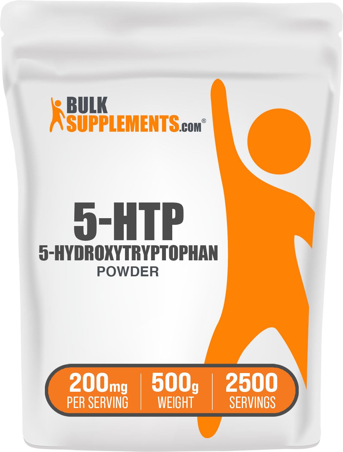 BulkSupplements.com 5-HTP Powder 200mg - 5-Hydroxytryptophan Mood Support Supplement, Gluten Free, 500g (1.1 lbs) - Promotes Relaxation & Better Sleep, Ideal for Stress Relief & Emotional Balance