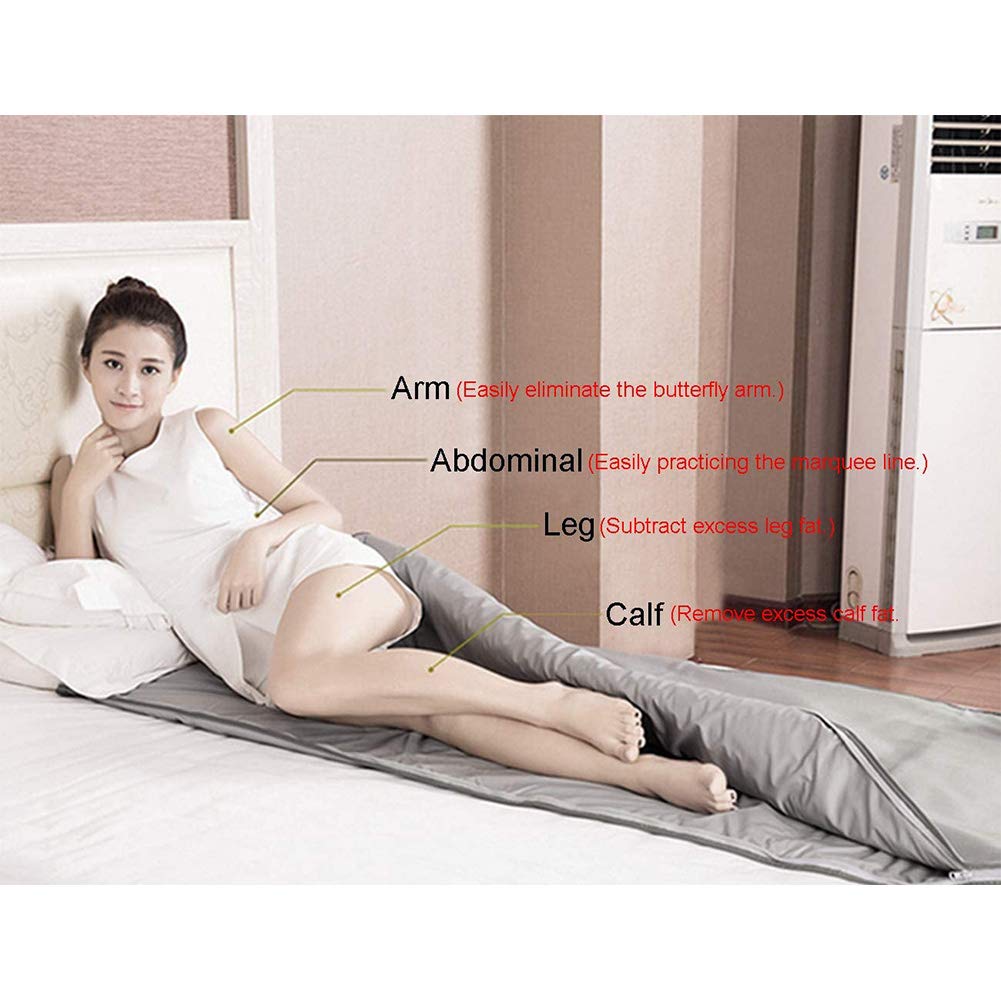 Digital Far Infrared Sauna Blanket for Weight Loss & Body Shaping - Slimming Blanket with Heat Therapy for Home Spa & Beauty (Silver) | Perfect for Relaxation, Detox & Post-Workout Recovery