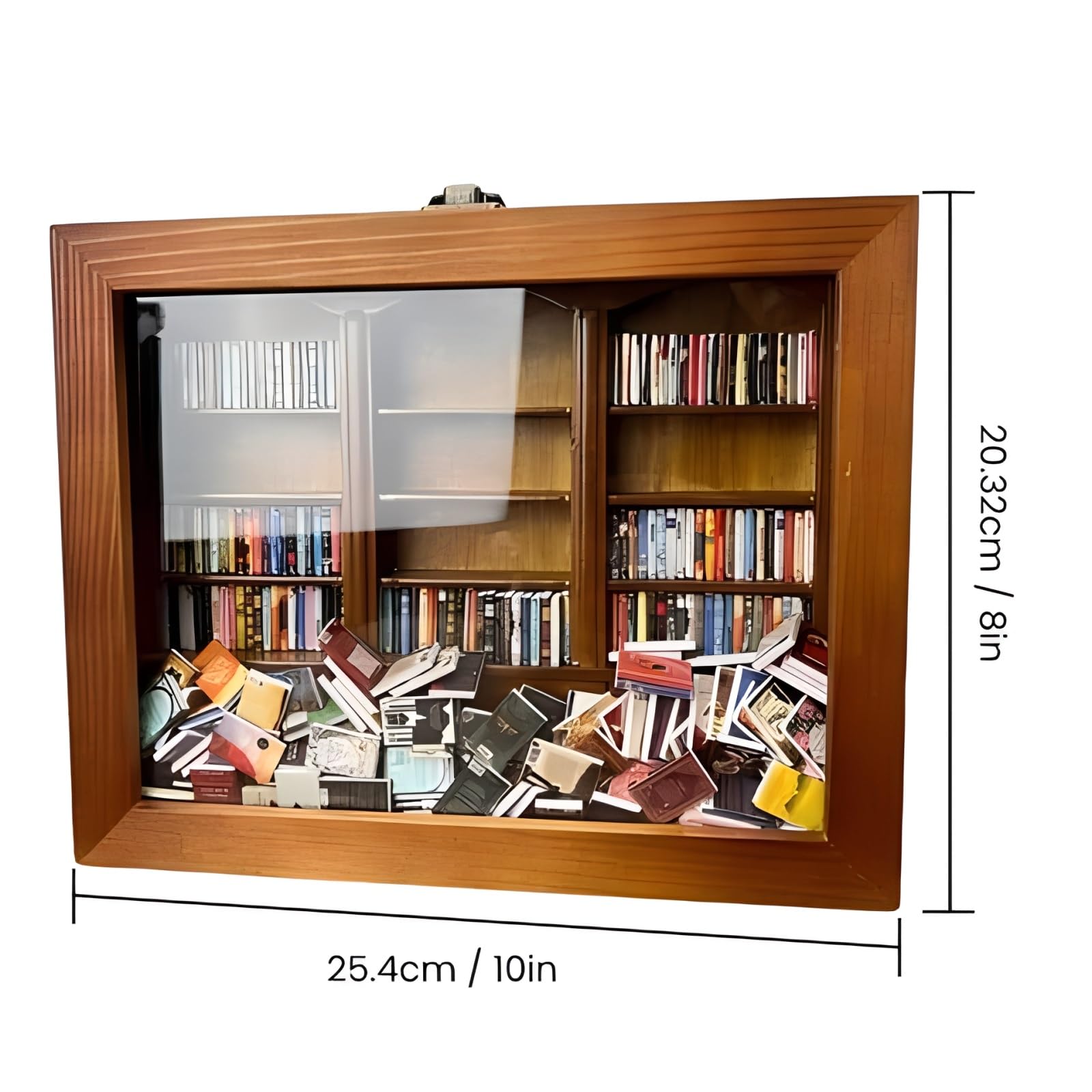 Miniature Book Matchbox Display Case Cabinet - Anxiety Relief Bookshelf for Book Lovers | Unique Home Decor & Thoughtful Gift Idea (3pcs) - Perfect for Bookshelves, Office Desks & Cozy Reading Nooks