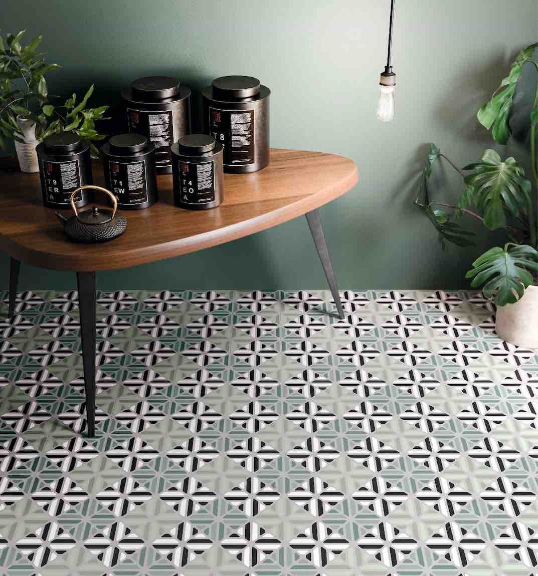 Modern Patterned Porcelain Tile 8x8 - Cool Summer Design for Bathroom, Kitchen & Outdoor Decor - Waterproof & Durable Ceramic Floor and Wall Tiles