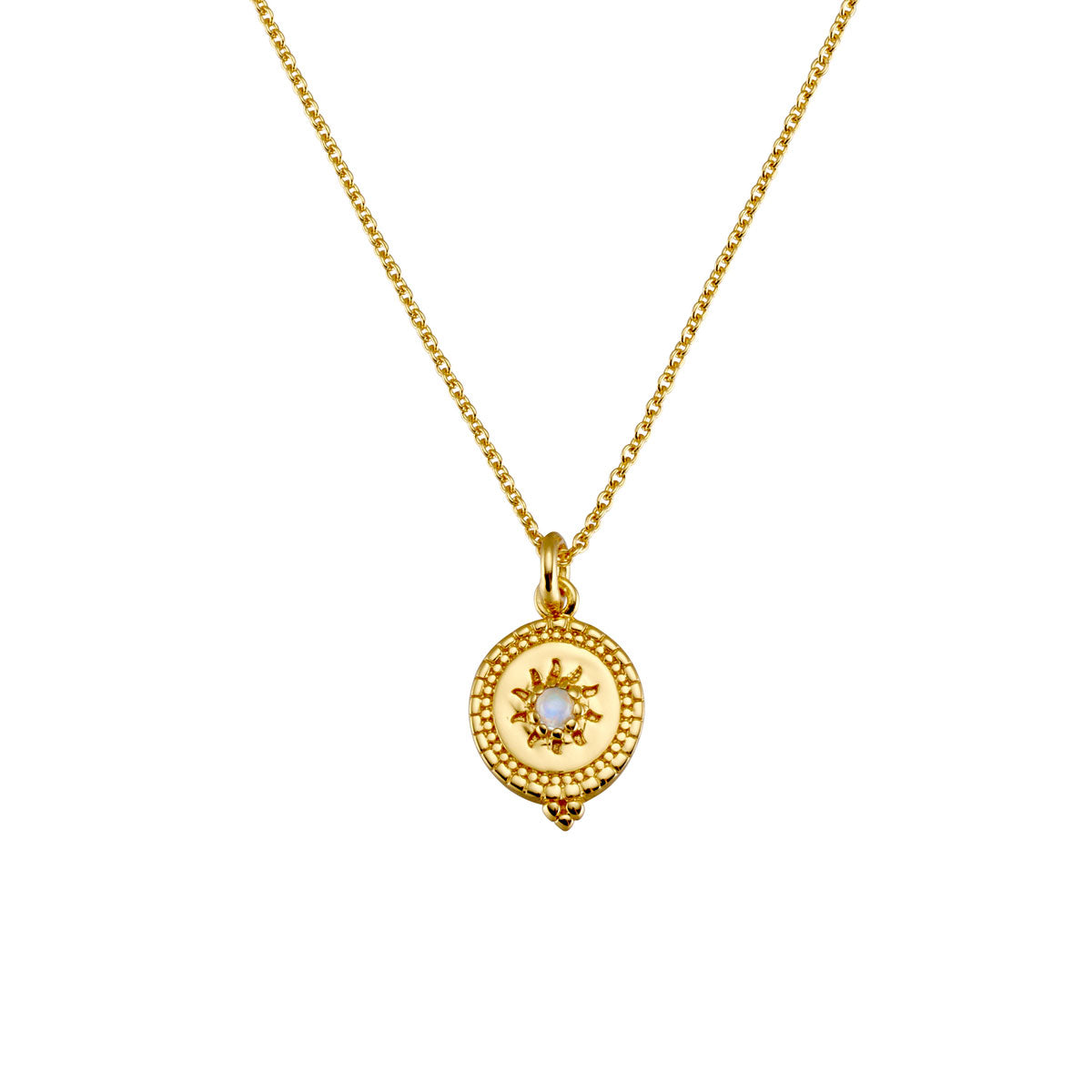 Solstice Rainbow Moonstone Necklace in Gold - Elegant Healing Crystal Jewelry for Women, Perfect for Spiritual Healing, Meditation & Boho Fashion
