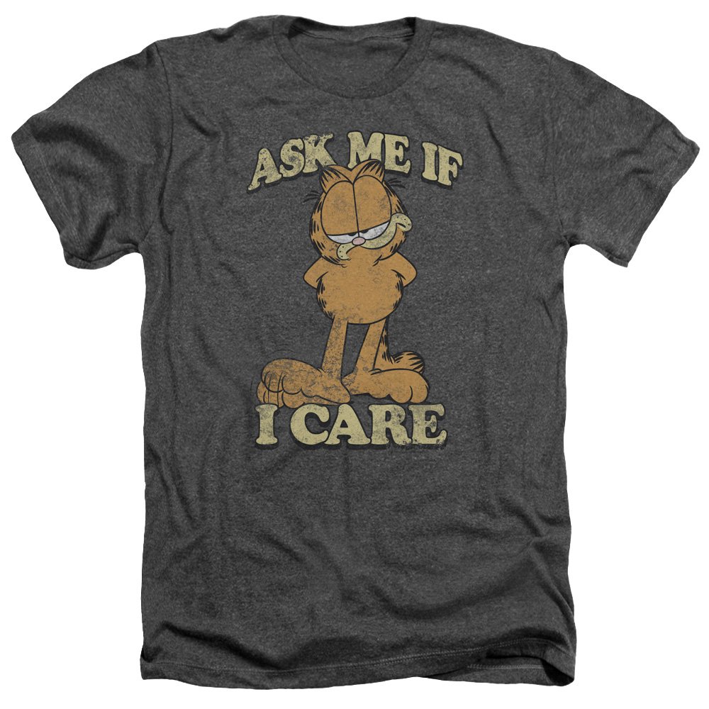 Garfield Ask Me Unisex Adult Heather T-Shirt for Men & Women - Casual Graphic Tee for Everyday Wear, Gifts, and Pop Culture Fans