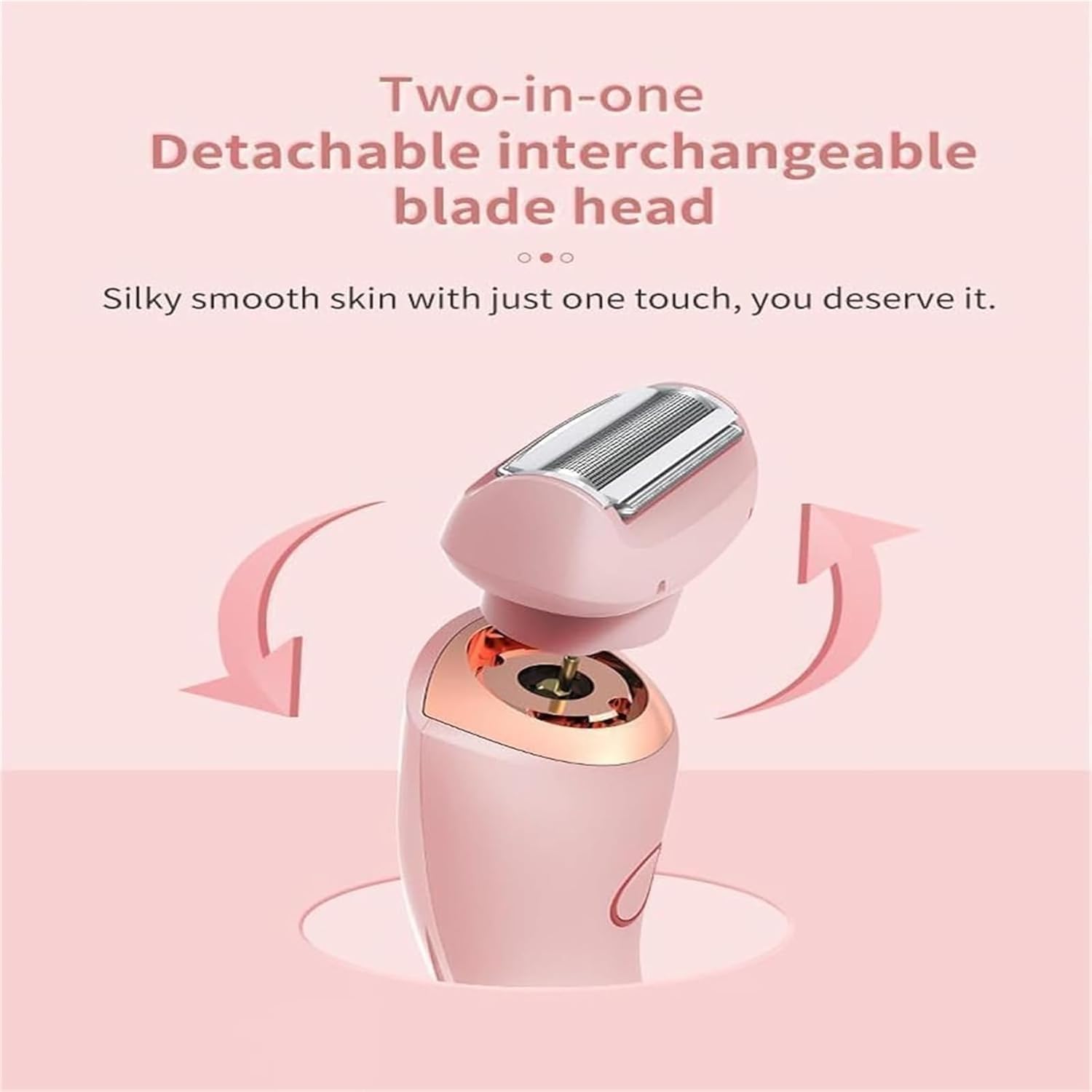 Duskofficial The Glide Pro 3.0 Waterproof Electric Razor for Women - 2-in-1 Shaver & Trimmer, Rechargeable Cordless Design, Smooth Shaving for Legs, Bikini & Underarms - Perfect for Travel & Daily Use (Blue)