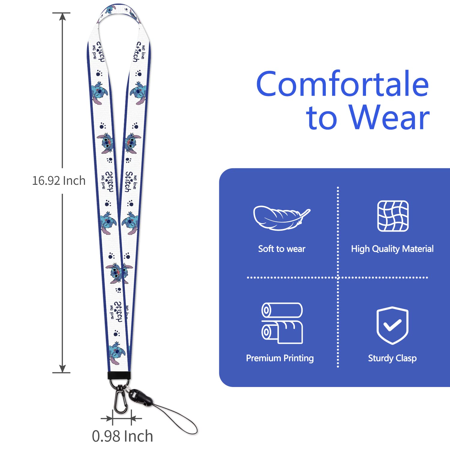 2 Pack Cartoon Lanyard with ID Holder - for Office, School & Events