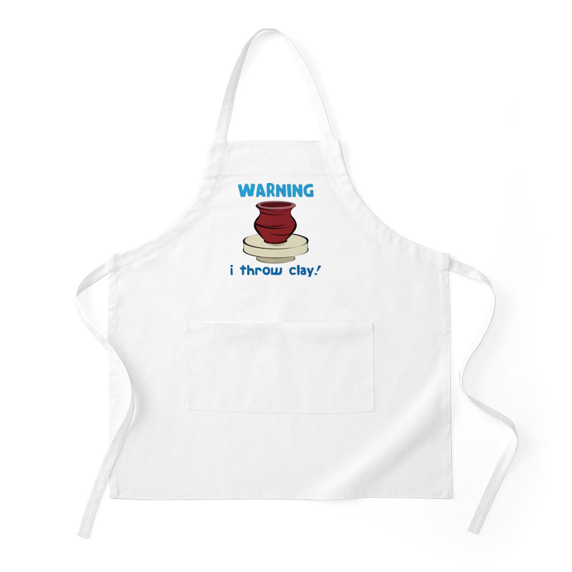 Warning Kitchen Apron with Pockets - BBQ Grilling & Baking Apron for Cooking, Hosting & Outdoor Events - Adjustable & Durable Chef Apron