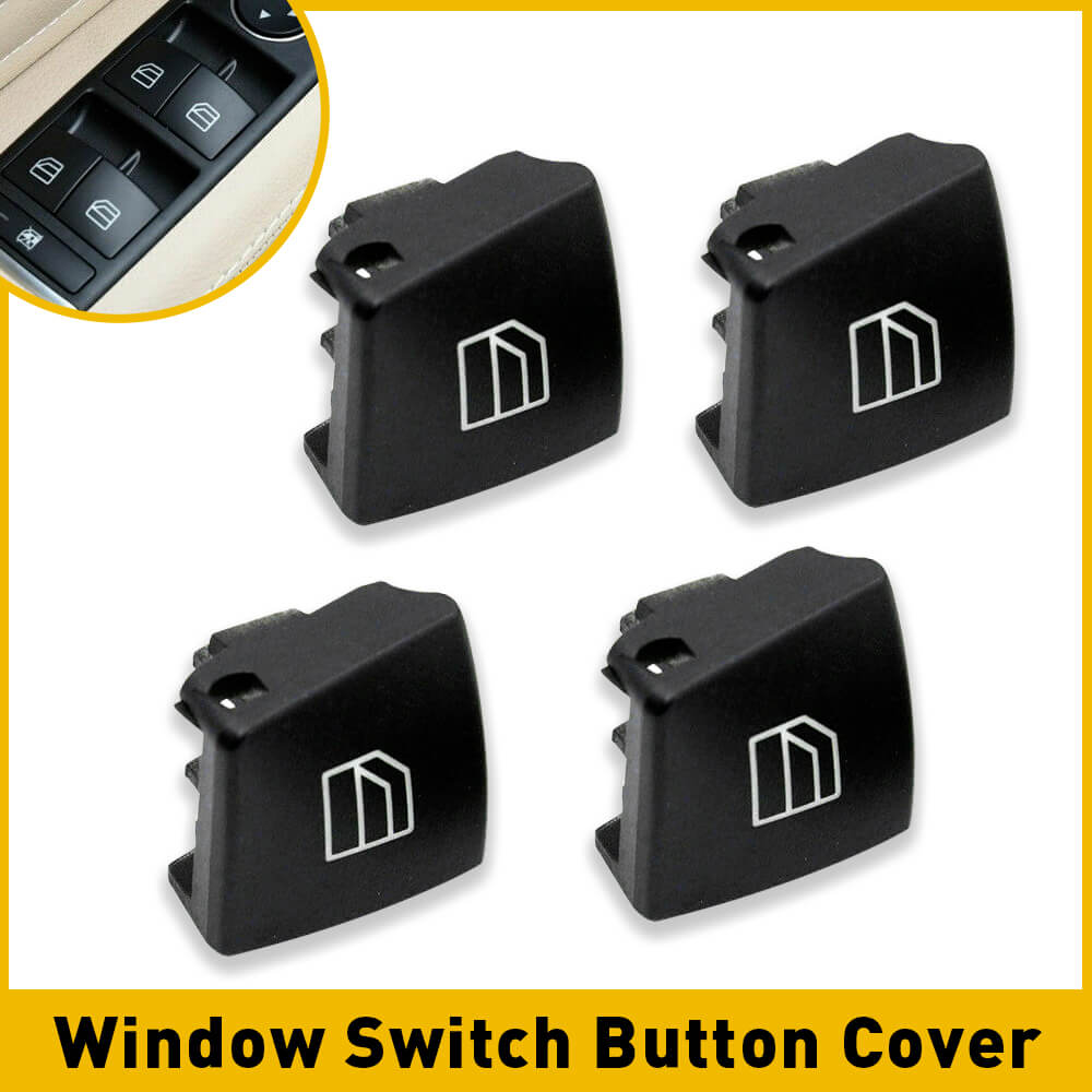 4Pcs Mercedes Benz Interior Window Switch Button Covers - Compatible with [Model Years] - Enhance Car Interior & Prevent Scratches (Perfect for Daily Driving & Car Maintenance)