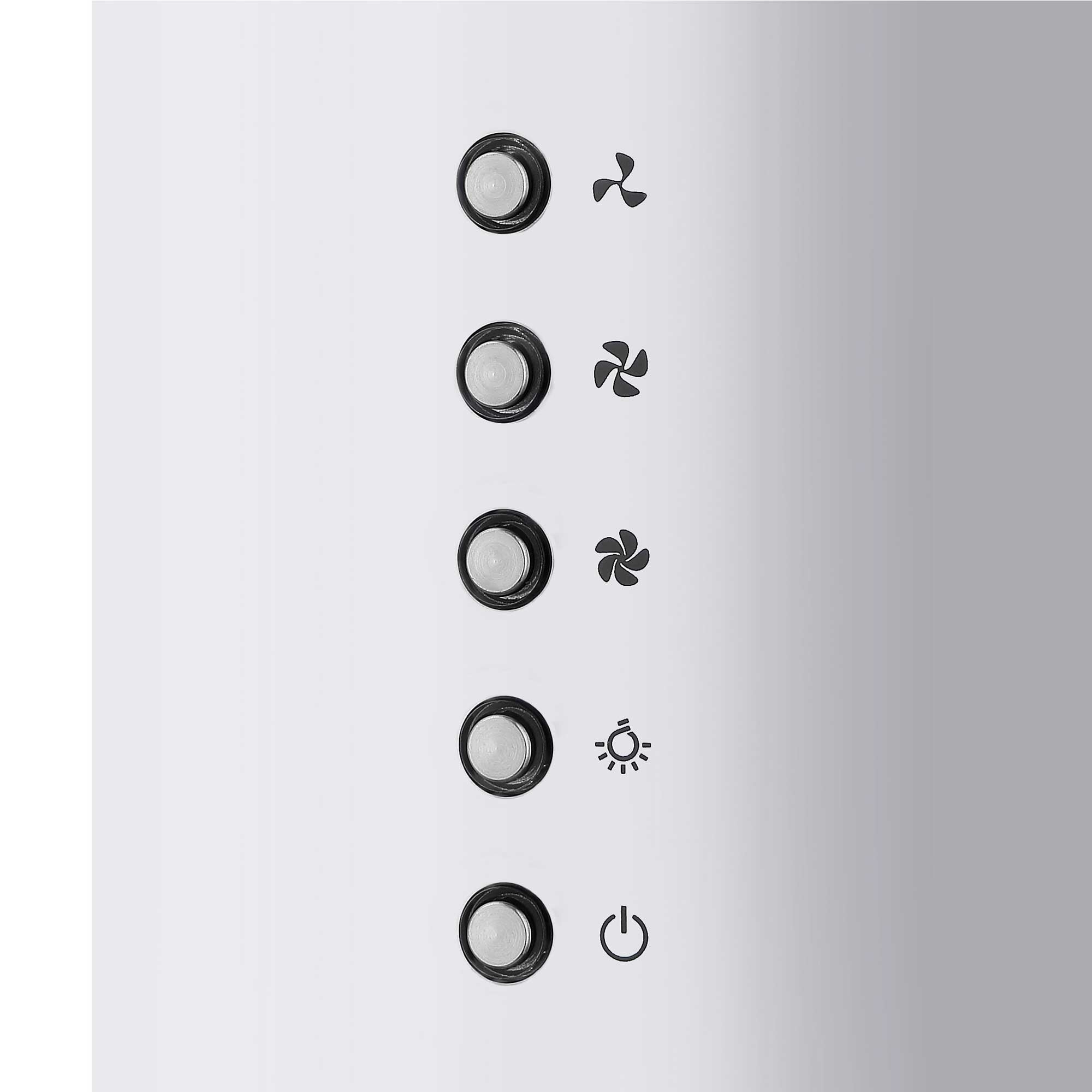 Baridi Island Cooker Hood - 35cm Pendant Style Range Hood with 3 Speed Settings in White (DH221) - Perfect for Modern Kitchens and Open Plan Living Spaces