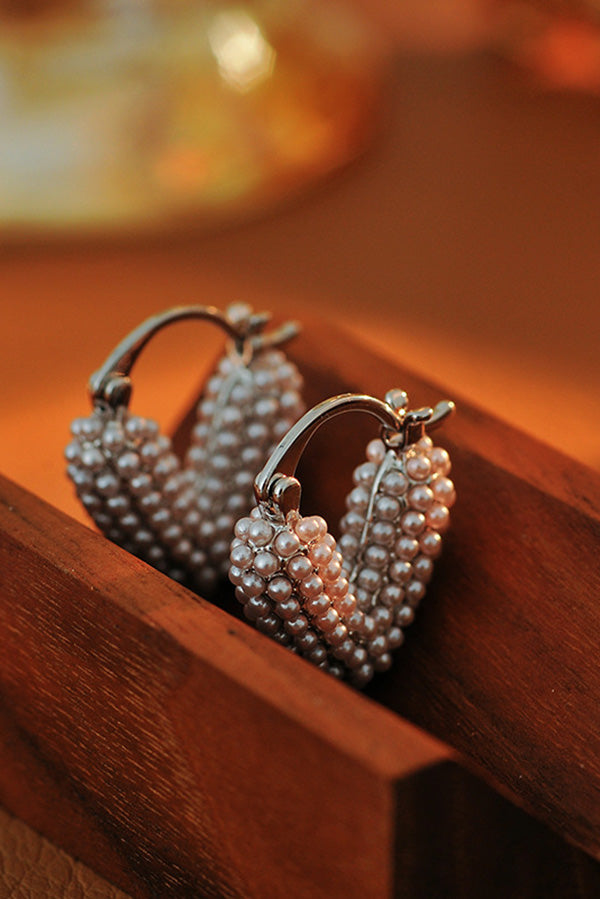 Elegant Sweet Pearl Heart Earrings for Women - Romantic Gift for Valentine's Day, Anniversary & Date Night