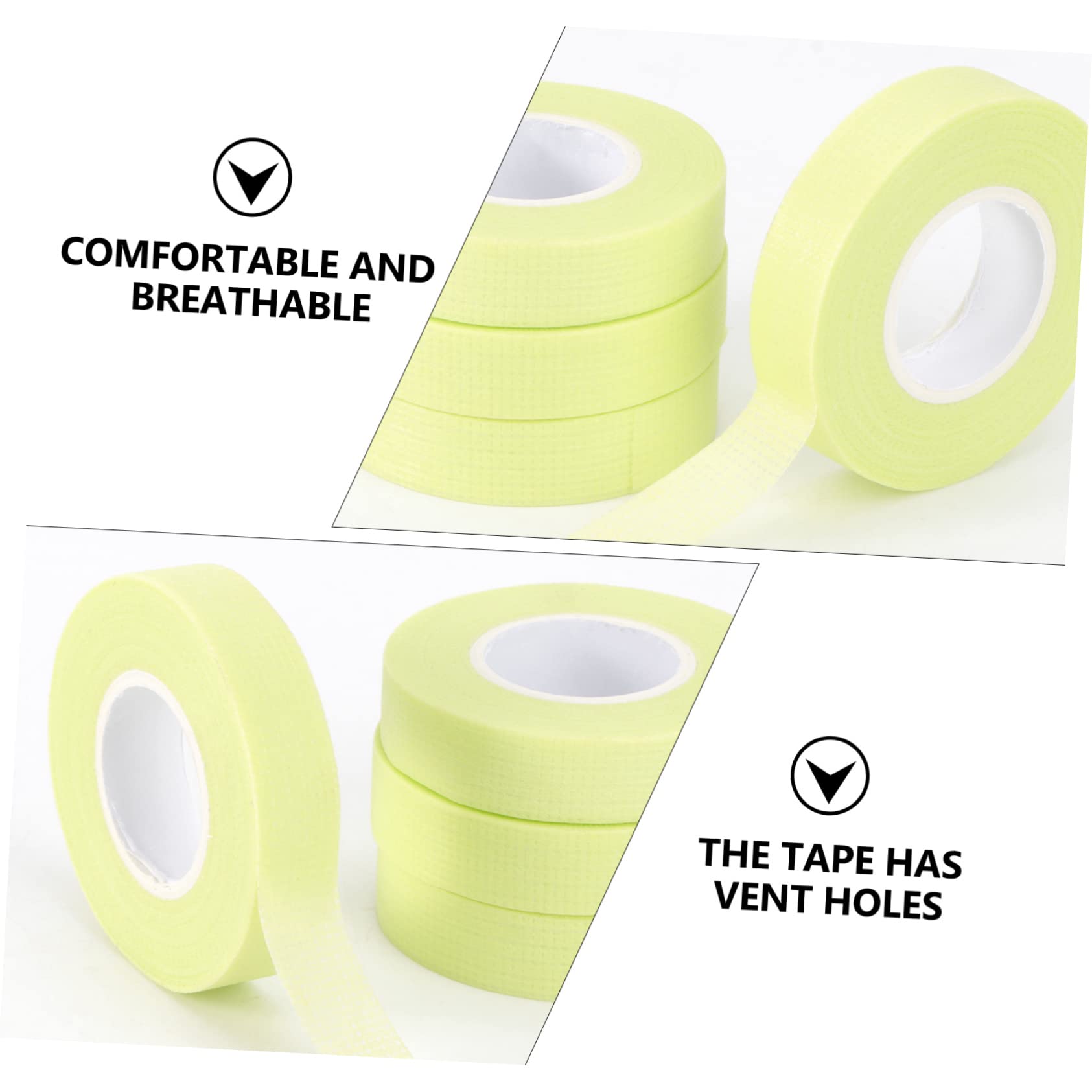 Minkissy Non-Woven Fabric Eyelash Extension Tapes - 4 Rolls Green for Professional Salon & DIY Lash Application - Perfect for Lash Artists, Beauty Salons & Home Use