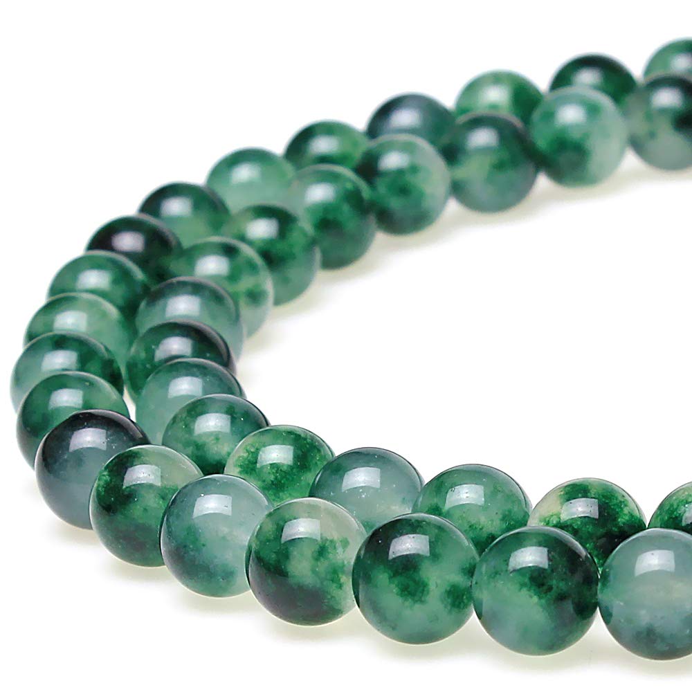 MJDCB 8mm Natural Purple Aventurine Round Loose Beads for DIY Jewelry Making - Necklace, Bracelet, Earrings (15