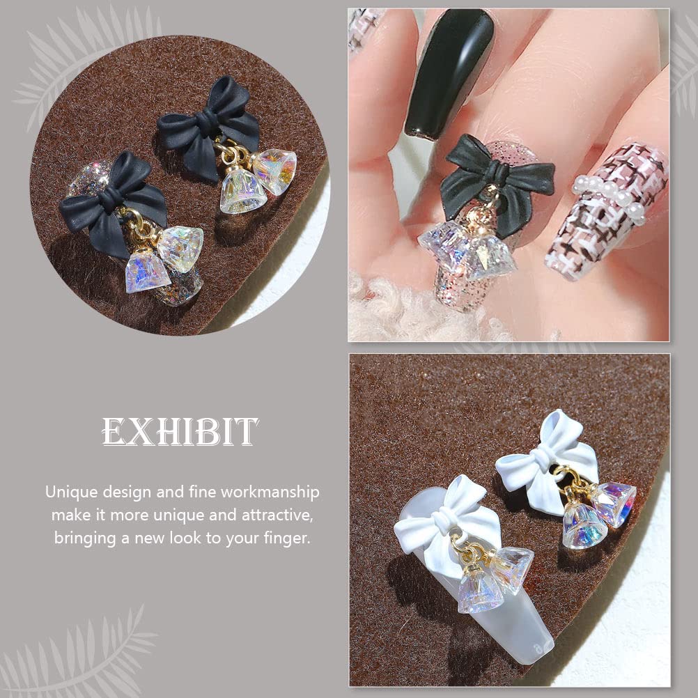 EXCLUZO 6Pcs 3D Nail Art Charms - Nail Decorations & Accessories for DIY Manicure, Nail Salon, Party & Wedding Nail Art Designs