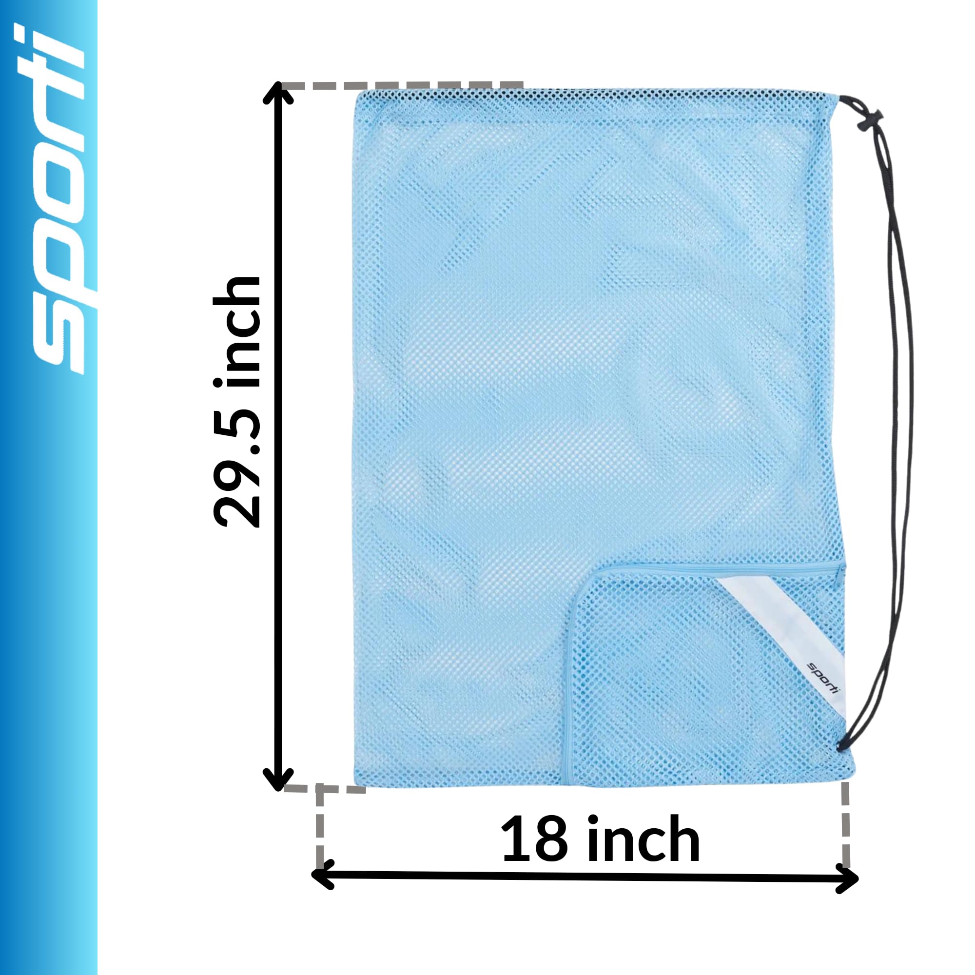 Sporti Mesh Drawstring Swimming Backpack - Waterproof Swim Bag for Swimmers, Beach & Pool Gear Storage - Perfect for Swim Meets, Gym & Travel Accessories