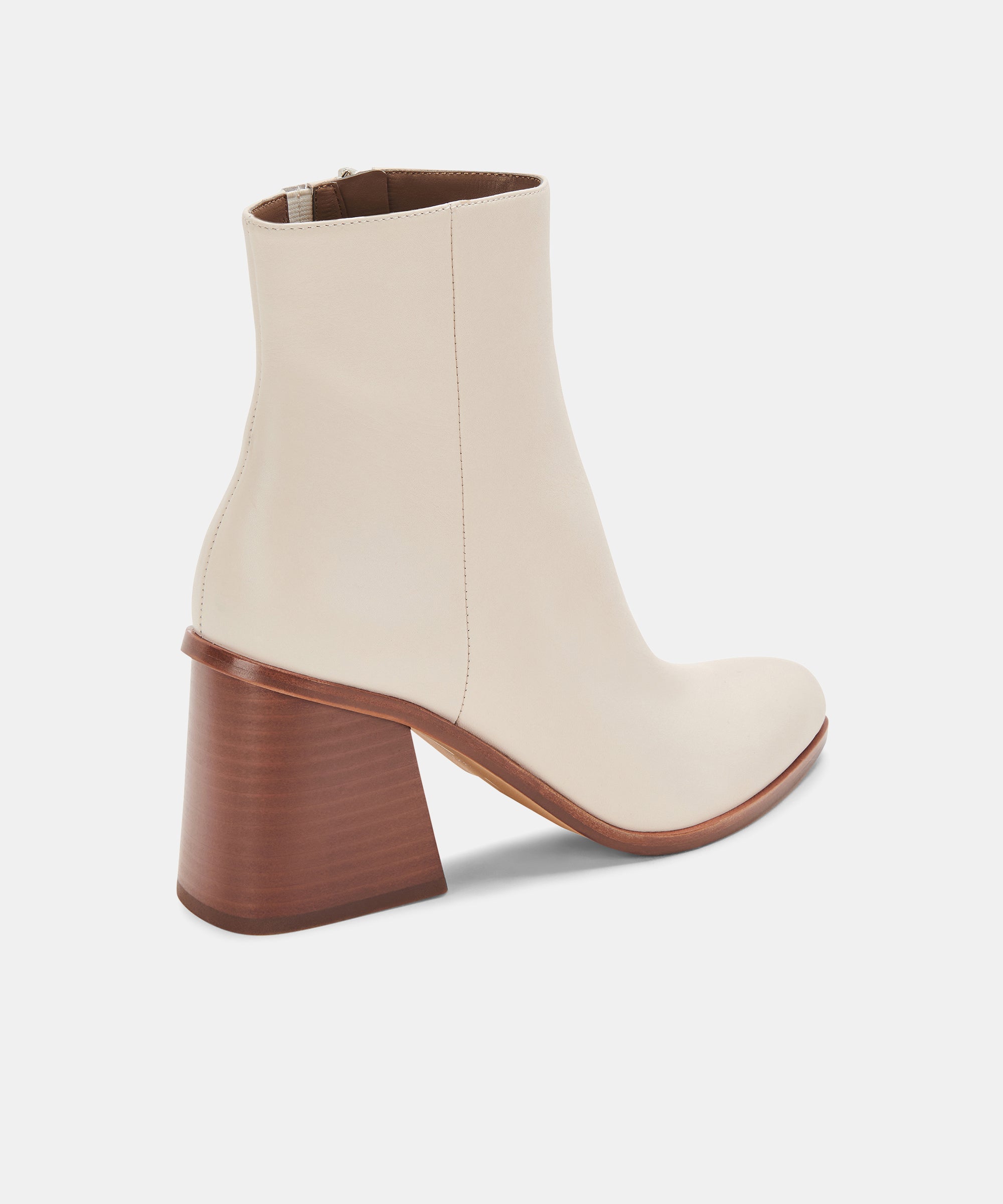 TERRIE Women's Ivory Leather Booties - Stylish & Comfortable Ankle Boots for Fall & Winter Fashion | Perfect for Office, Casual Outfits & Date Nights