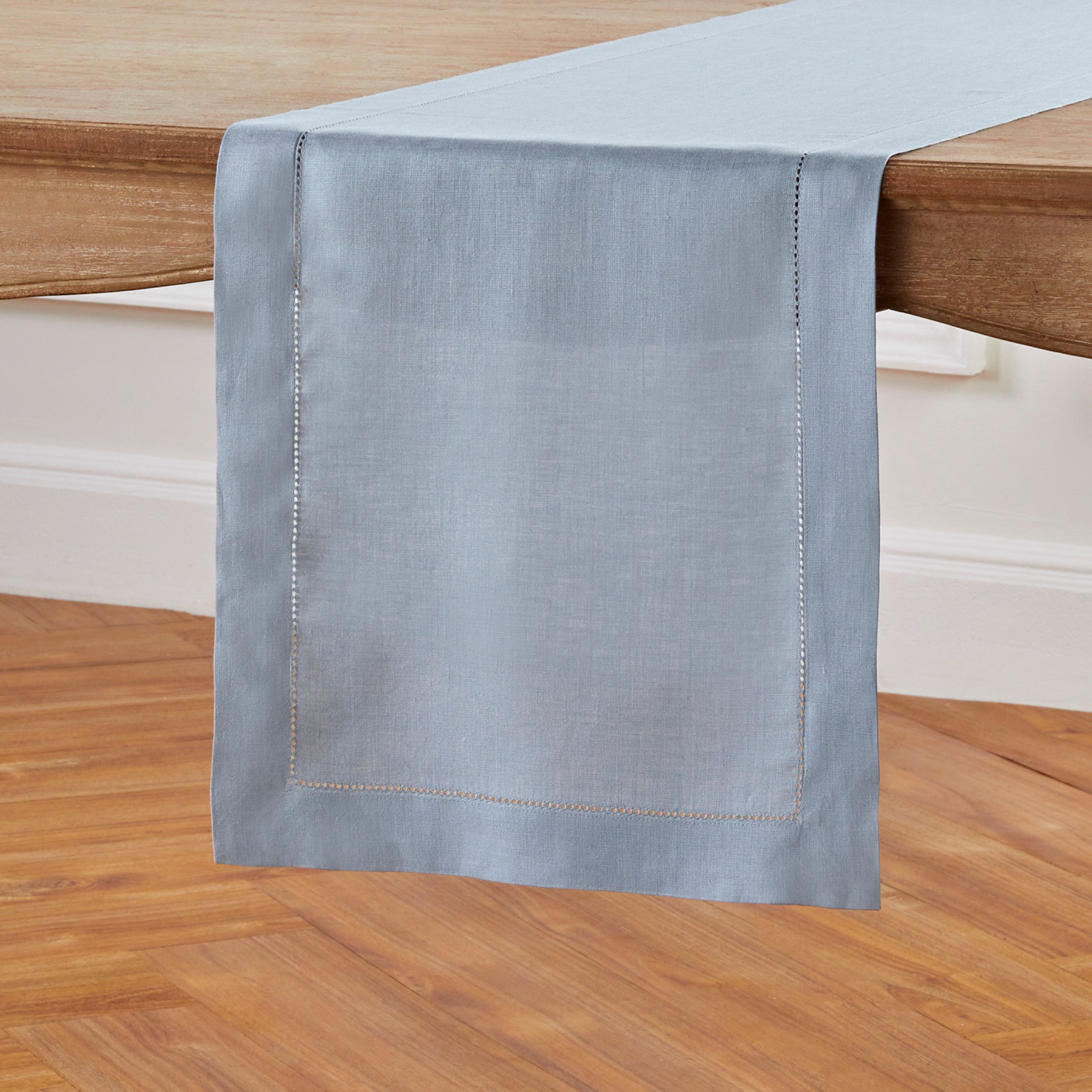 Elegant Classic Hemstitch Table Runner - Premium Linen Dining Table Decor for Weddings, Holidays & Home Decor