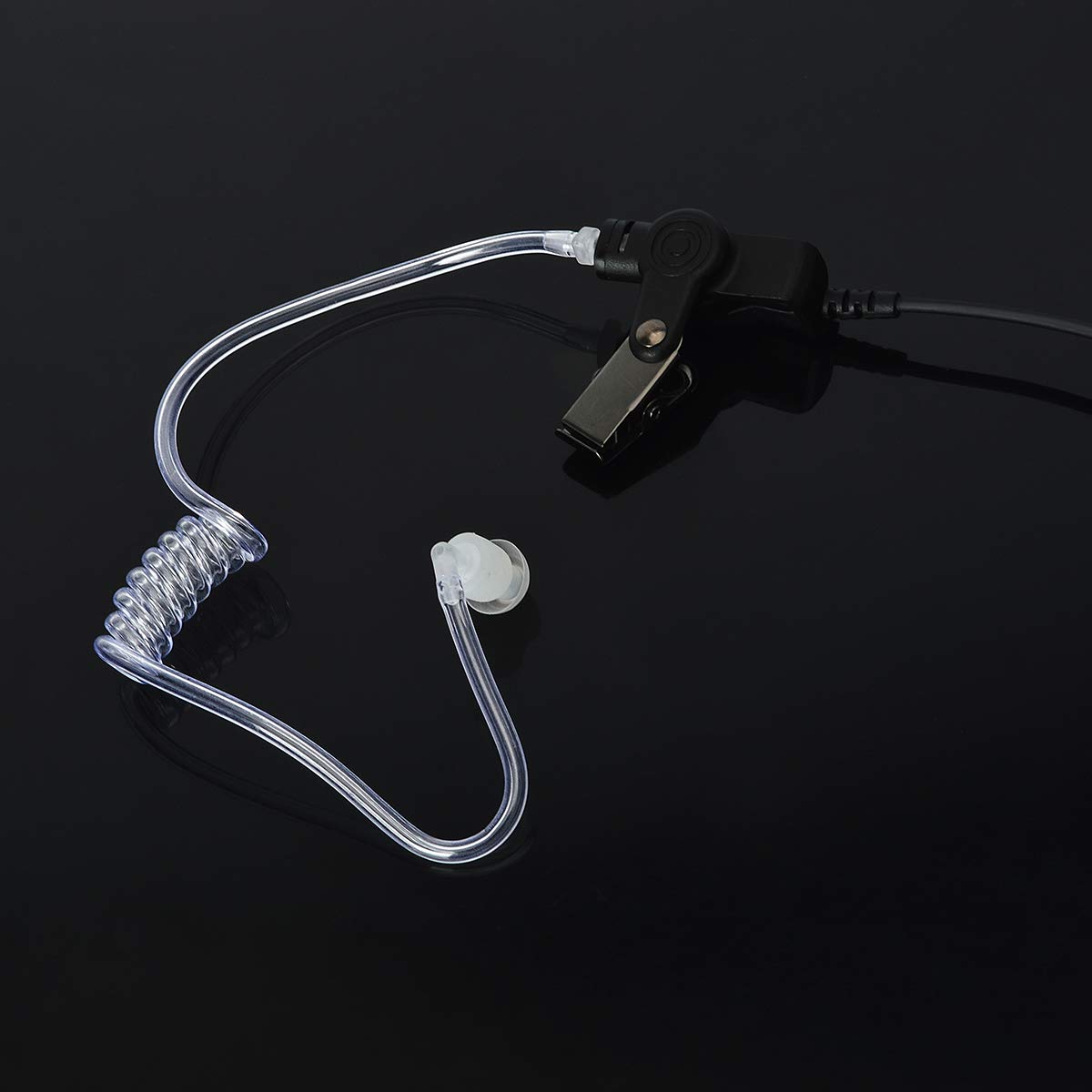 HYS Surveillance Acoustic Tube 2-Way Radio Earpiece with Medium Earmold - Compatible with Kenwood, Baofeng, Wouxun Walkie Talkies - Discreet Communication for Security, Event Staff & Outdoor Adventures