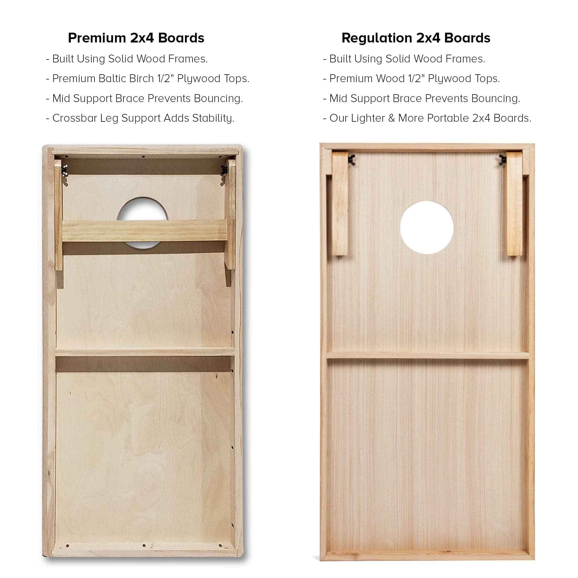 Regulation 2x4 Puerto Rico Flag Cornhole Game Set with Boards & Bags - Perfect for Backyard BBQs, Tailgating, and Beach Parties