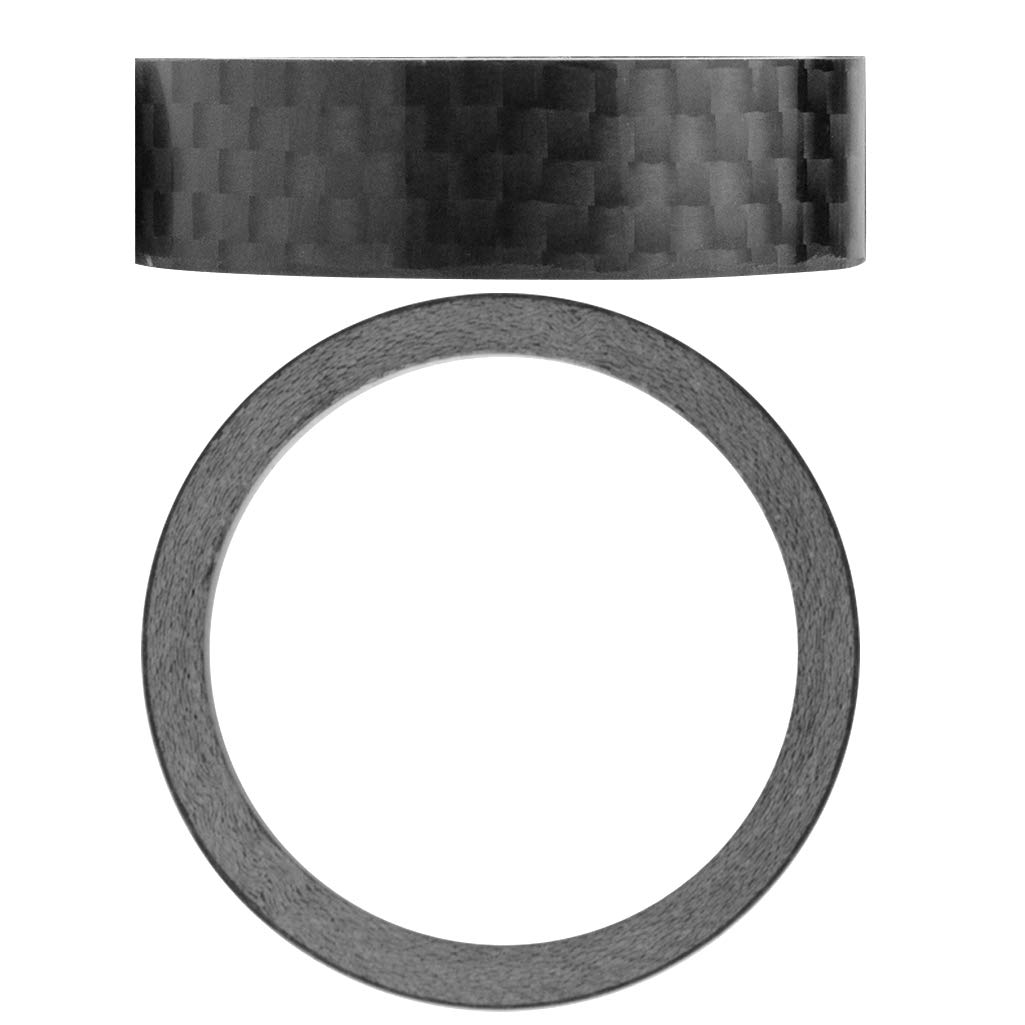 15 Pcs Carbon Fiber Bicycle Headset Spacer Kit - 7 Sizes (1mm, 2mm, 3mm, 5mm, 10mm, 15mm, 20mm) for 1-1/8 Inch Stem - Compatible with Road Bikes & Mountain Bikes - Perfect for Bike Maintenance, Stem Height Adjustment & Custom Fit