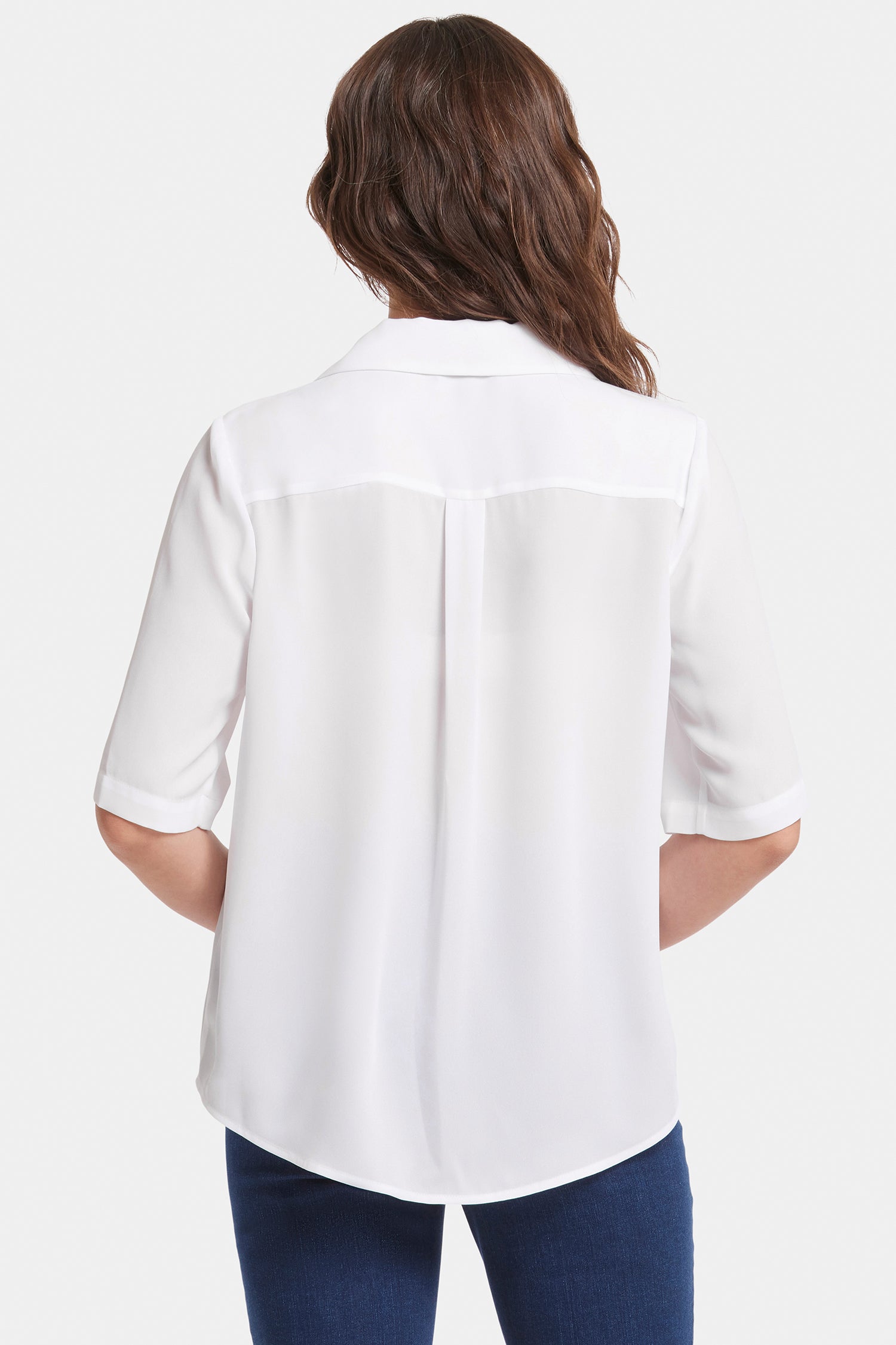 Gabrielle Women's Short Sleeve Blouse in Optic White - Perfect for Office Wear & Casual Outfits