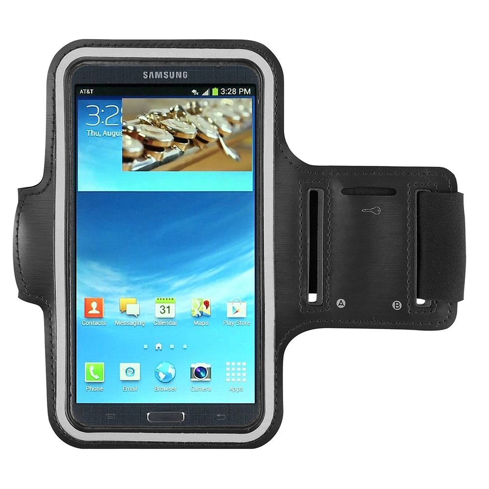 Best Sports Running Gym Jogging Phone Armband for Samsung Galaxy S24 Ultra/S23/S22/S21/A Series & Google Pixel 8/7 Pro - Secure Fit, Sweatproof Design (Black) - Perfect for Workouts, Hiking & Outdoor Activities
