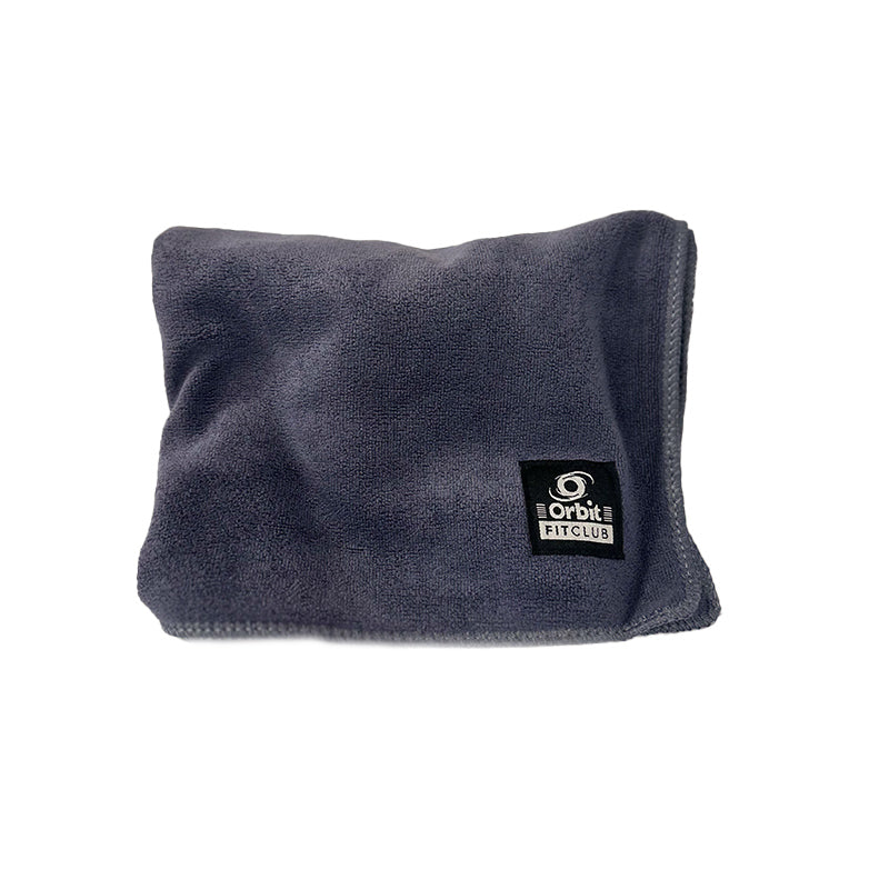 Orbit FitClub Grey Microfiber Gym Towel - Super Absorbent Quick Dry Workout Towel for Gym, Yoga, Running & Fitness - FCTL