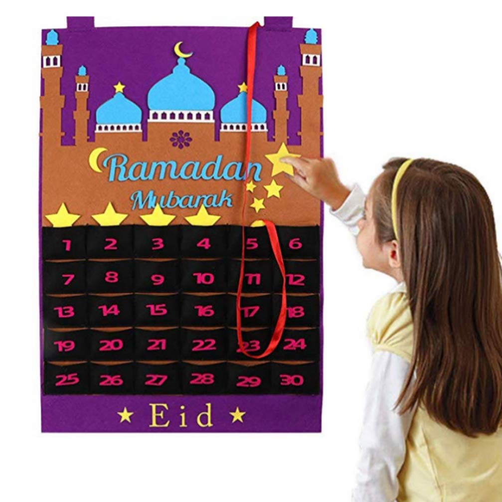 Creative Eid Countdown Calendar - Fashion Hanging Wall Decor for Ramadan & Eid Mubarak Celebrations - Kids Advent Calendar for Home, Party & Festive Decorations - Perfect for Family Gatherings & Islamic Holiday Traditions