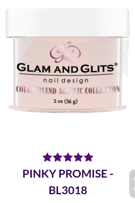 Glam and Glits Color Blend Collection Vol.1 BL3018 - 2 oz Nail Polish in Pinky Promise Shade | Perfect for Manicures, Pedicures & Nail Art Designs