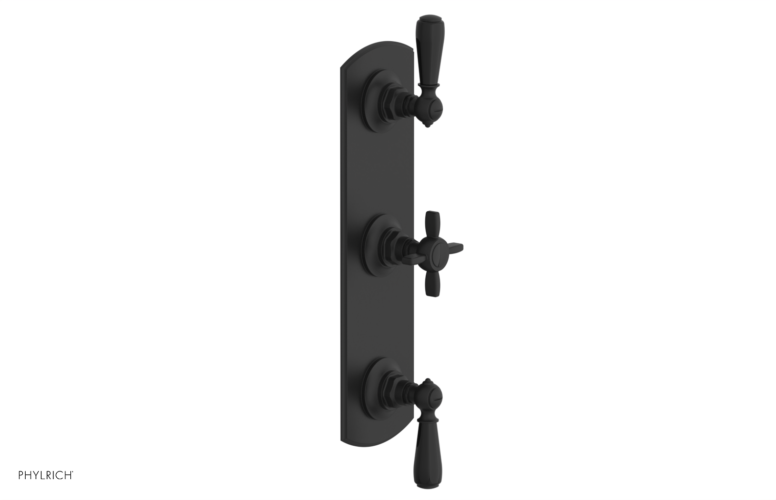Jamestown Thermostatic Shower Valve with Dual Volume Control - Black Accents (Model 4-740) for Modern Bathroom & Spa Experience