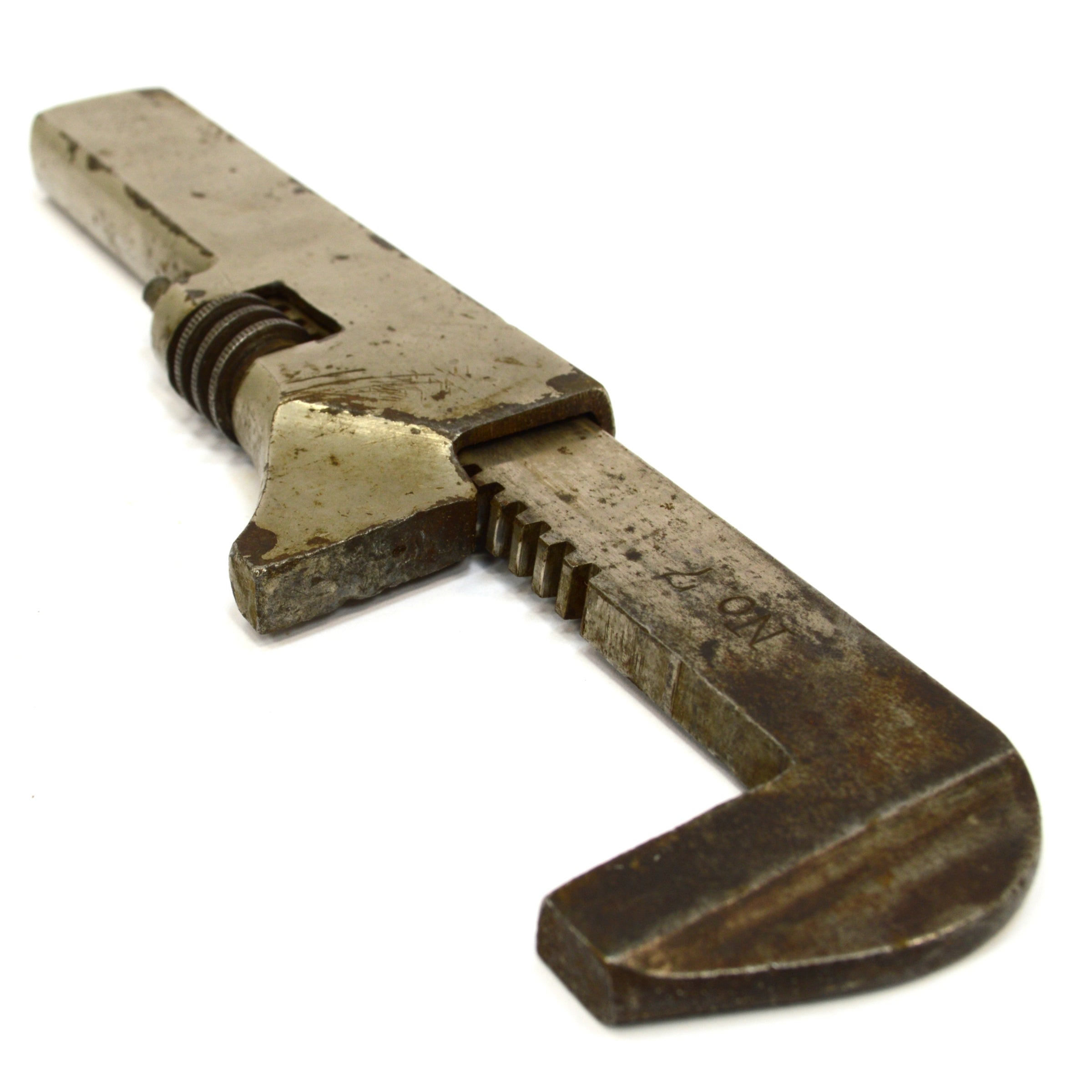 Antique WAKEFIELD NO. 7 Nickel Plated Nut Monkey Wrench 5.75