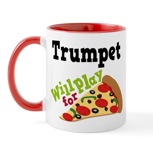 White/Red Inside - Trumpet Play For Pizza Mug