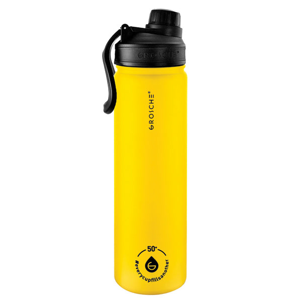 GROSCHE Chicago Stainless Steel Tea Infuser Tumbler - 20oz Insulated Travel Mug for Hot & Cold Beverages - Perfect for Office, Gym, and Outdoor Adventures