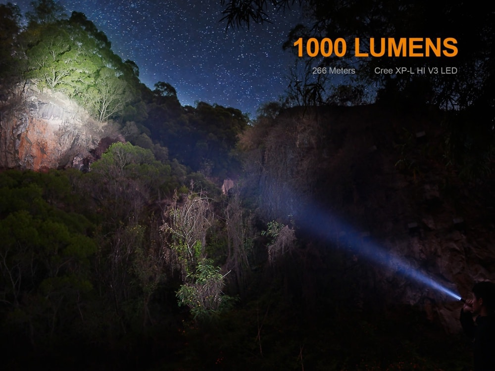 Fenix UC35 V2.0 Rechargeable LED Flashlight - 1000 Lumens, USB-C Charging, Tactical EDC Light for Camping, Hiking & Emergency Preparedness