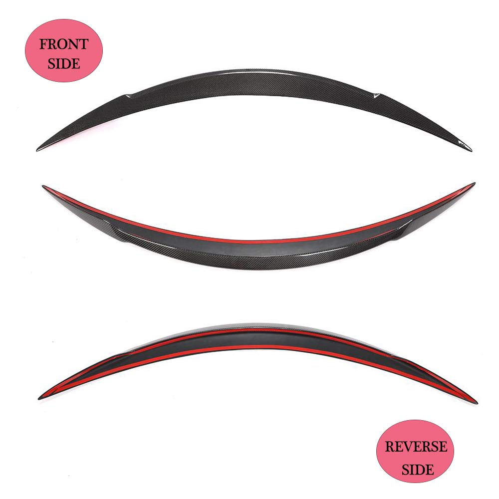 Premium Carbon Fiber Rear Trunk Spoiler for Tesla Model S 2012-2024 - High Kick Tail Wing Lip - OEM Style Boot Lid Accessory - Perfect for Car Enthusiasts & Performance Upgrades