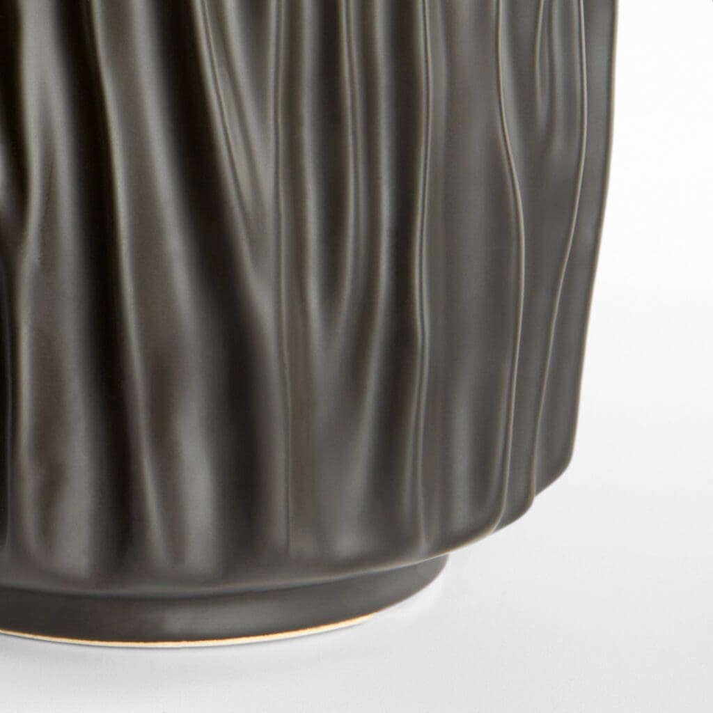 Cyan Design 11477 Abyssus Vase - Large Black Ceramic Vase for Home Decor, Centerpiece, Living Room, Dining Table, Wedding & Event Floral Arrangements