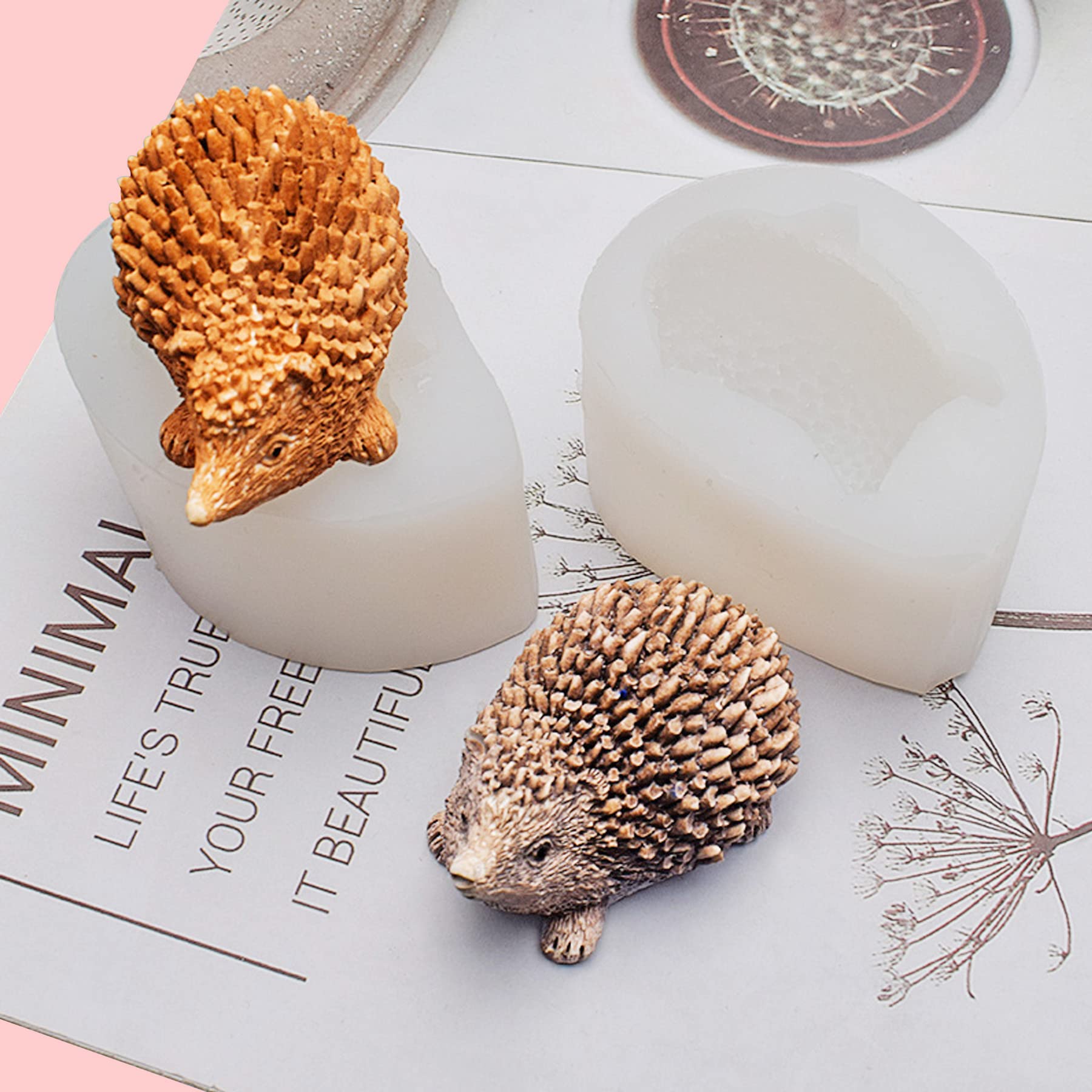 Yayatty 2-Piece Hedgehog Resin Molds Set - Premium Epoxy Silicone Casting Molds for DIY Resin Crafts, Keychains & Home Decor - Perfect for Cute Animal Shaped Jewelry Making and Gift Ideas