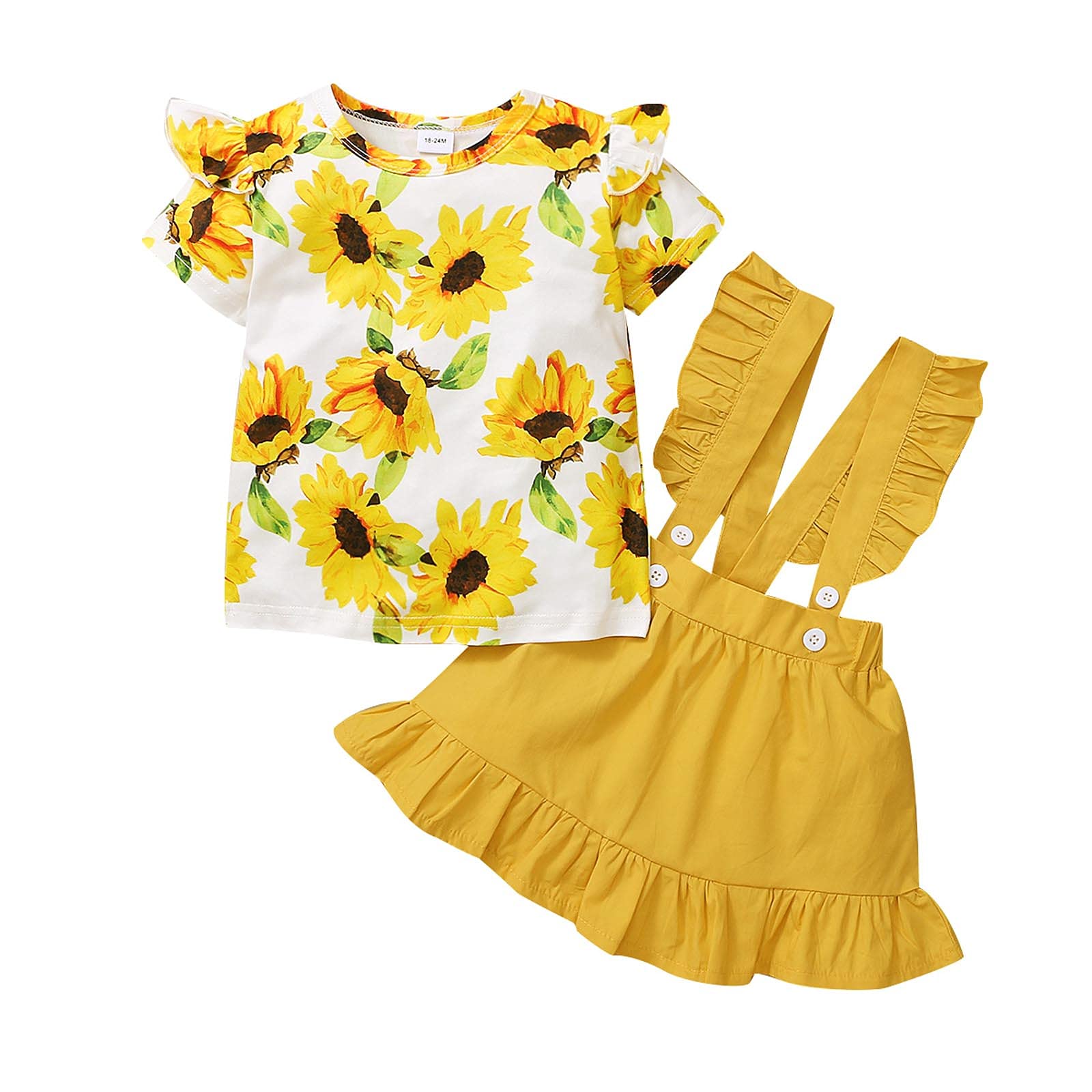 Toddler Girls Summer Outfits - 2PCS Floral Short Sleeve Top & Pleated Skirt Set | Cute Baby Girl Clothes for Playdates & Outdoor Activities