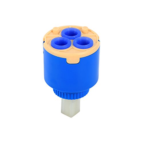 40mm Ceramic Cartridge Replacement for Water Mixer Tap - Durable PP Plastic Blue Valve Core - Perfect for Kitchen & Bathroom Faucet Repair and Maintenance