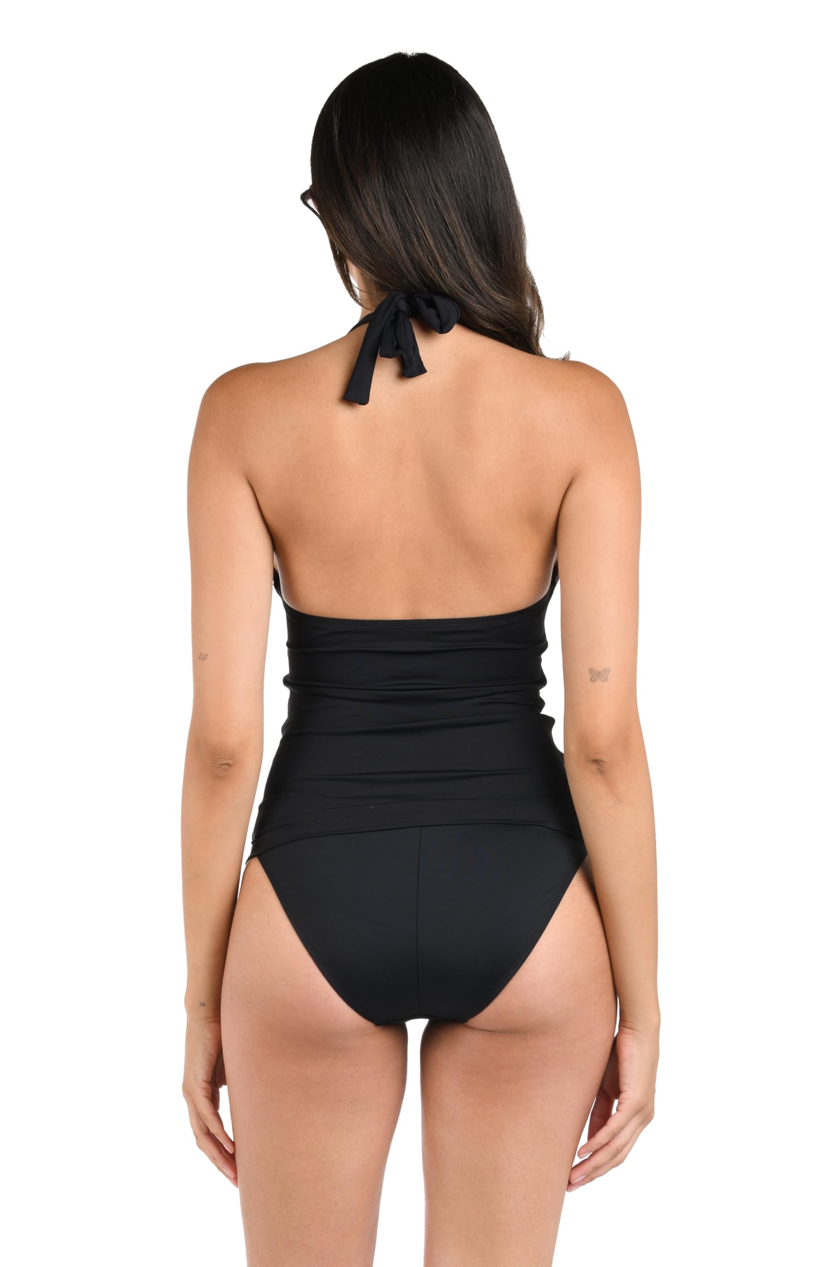 La Blanca Women's Island Goddess Halter Tankini Swimsuit Top - Seafoam Green | Adjustable Straps & UPF 50+ Sun Protection | Perfect for Beach Vacations, Pool Parties & Tropical Getaways