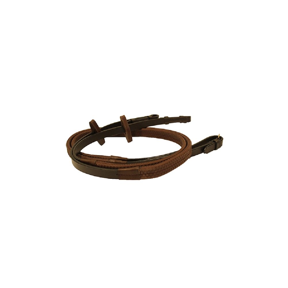 Horseware Ireland Rambo Micklem Rubber Reins for Ponies - Black | Durable Equestrian Training Equipment for Riding & Show Jumping