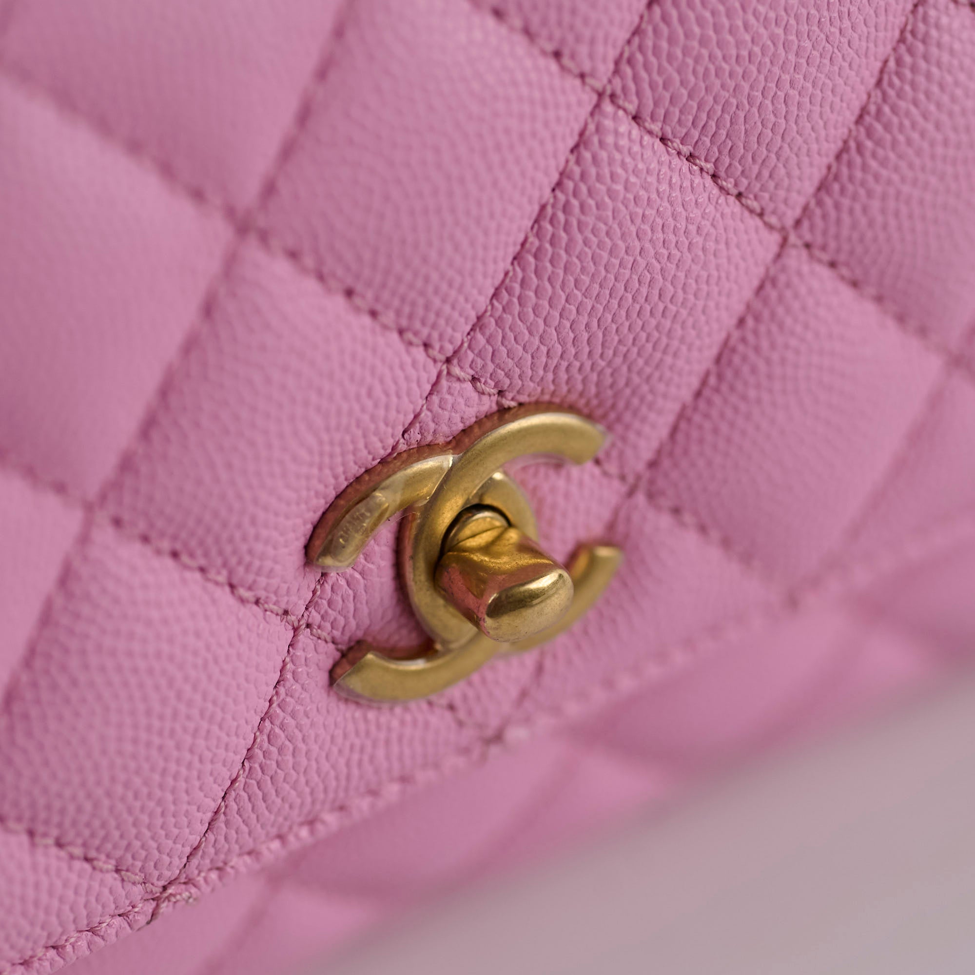 Authentic Chanel Small Coco Handle Bag in Pink Caviar Leather with Microchip - Perfect for Date Nights, Parties & Luxury Fashion Accessories