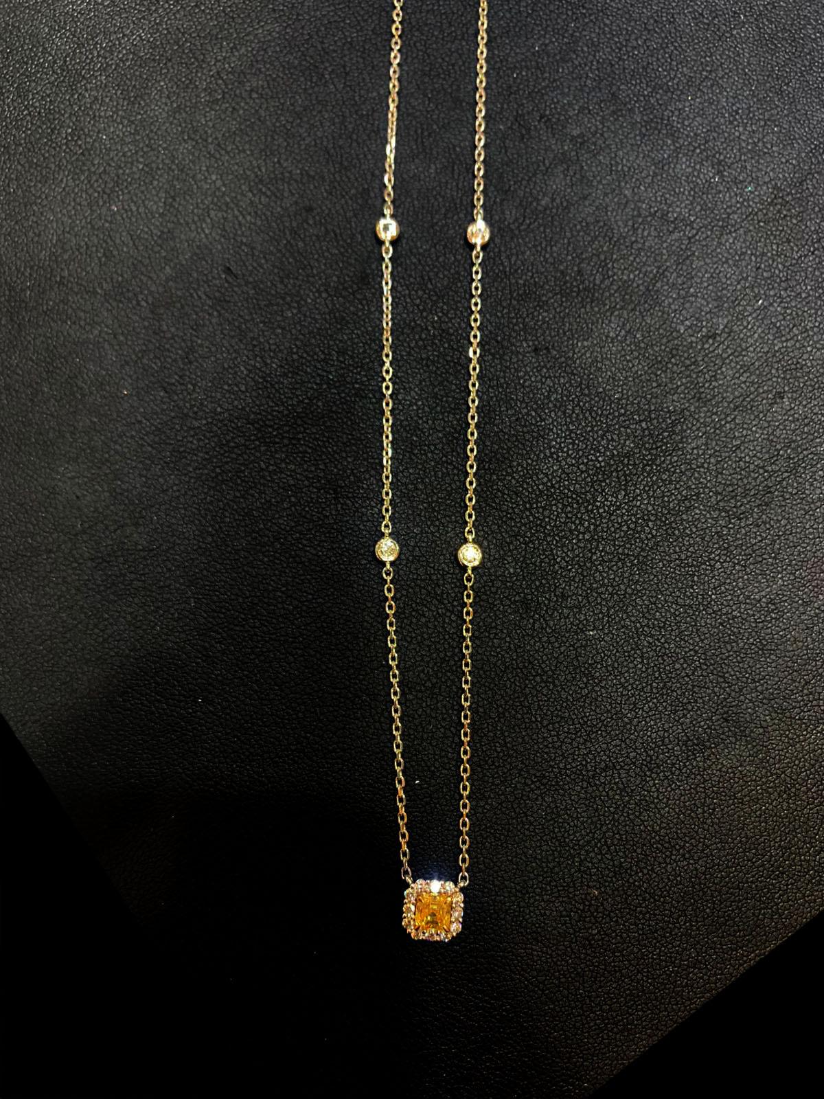 14K White Gold Yellow Diamond Pendant Necklace for Women - Elegant Jewelry Gift for Birthday, Anniversary & Valentine's Day