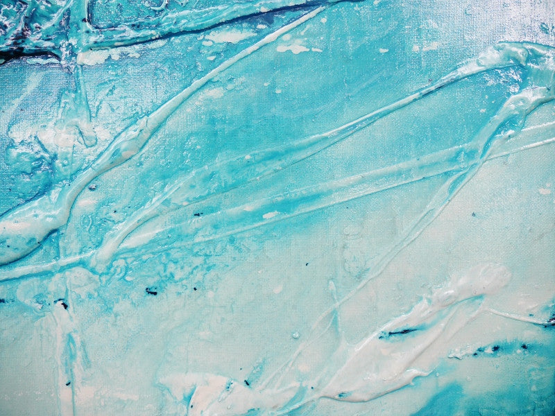 Abstract Blue White Wall Art - Modern Canvas Painting for Home & Office Decor | Perfect for Living Room, Bedroom & Workspace Inspiration