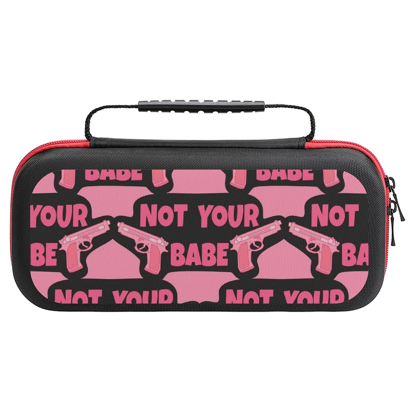 Not Your Baby with Guns Printed Nintendo Switch Lite Carrying Case - Portable Travel Storage Bag for Switch Lite & Accessories - Perfect for Gaming On-The-Go & Travel Protection